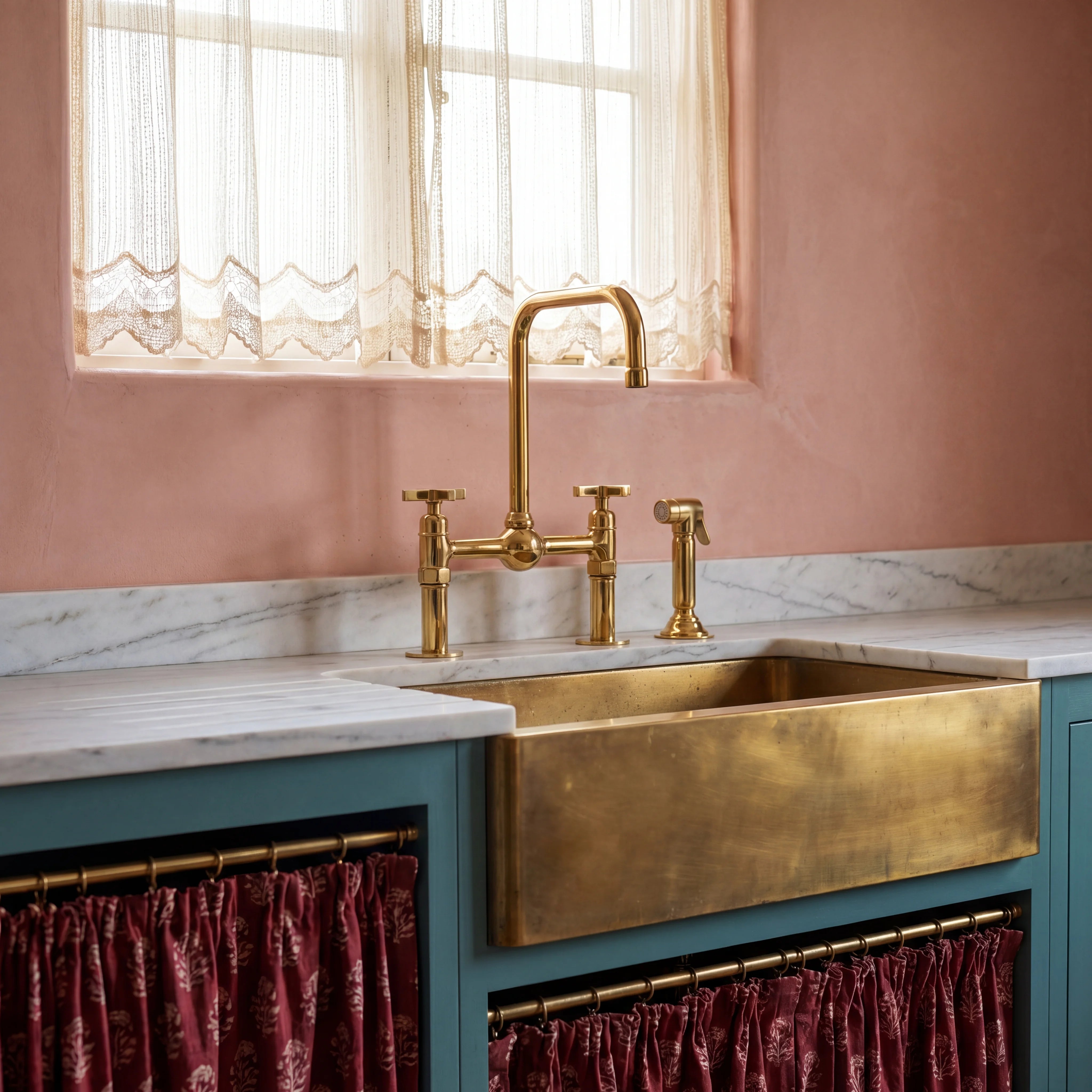 Nodo Bridge Brass Kitchen Faucet