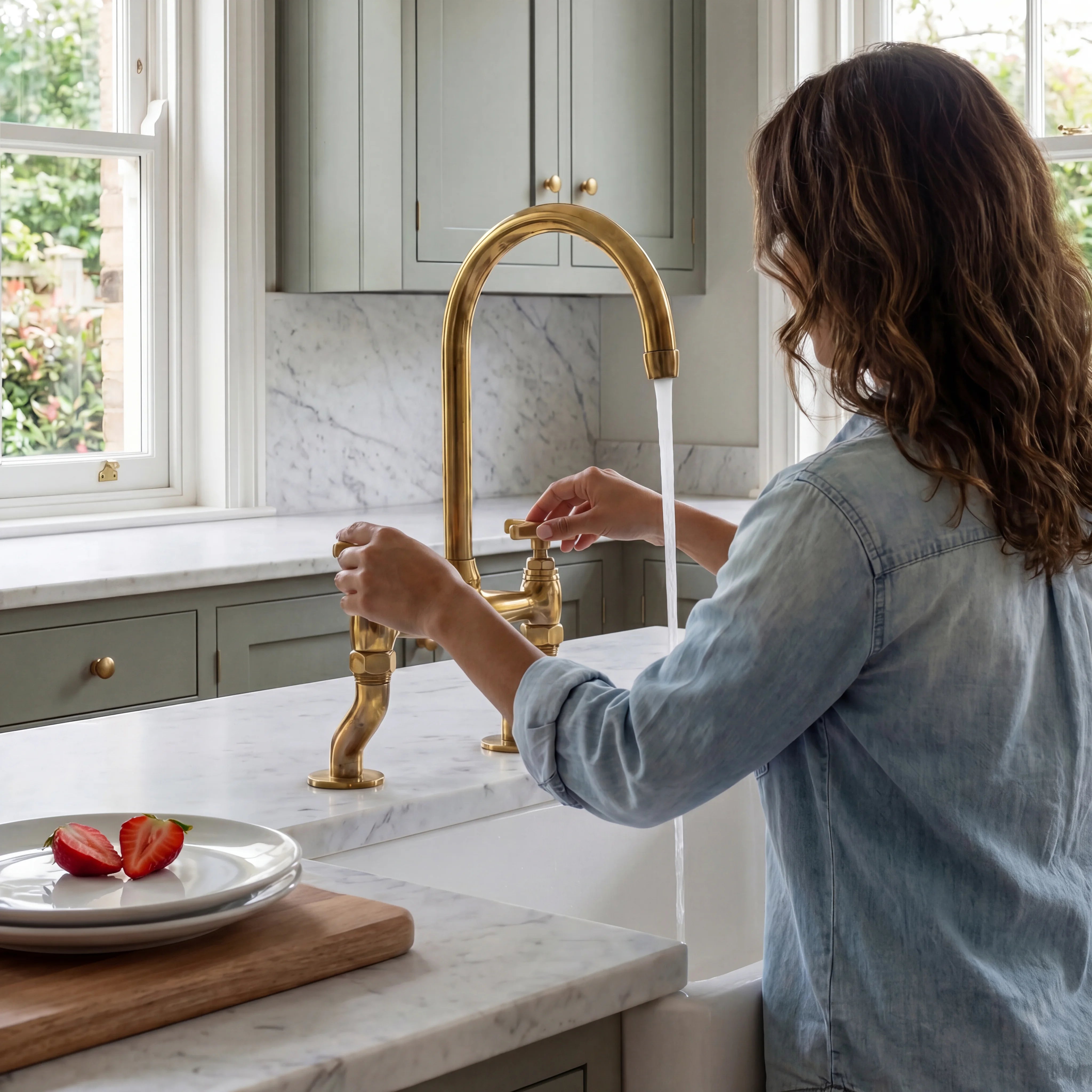 Valo Brass Bridge Faucet