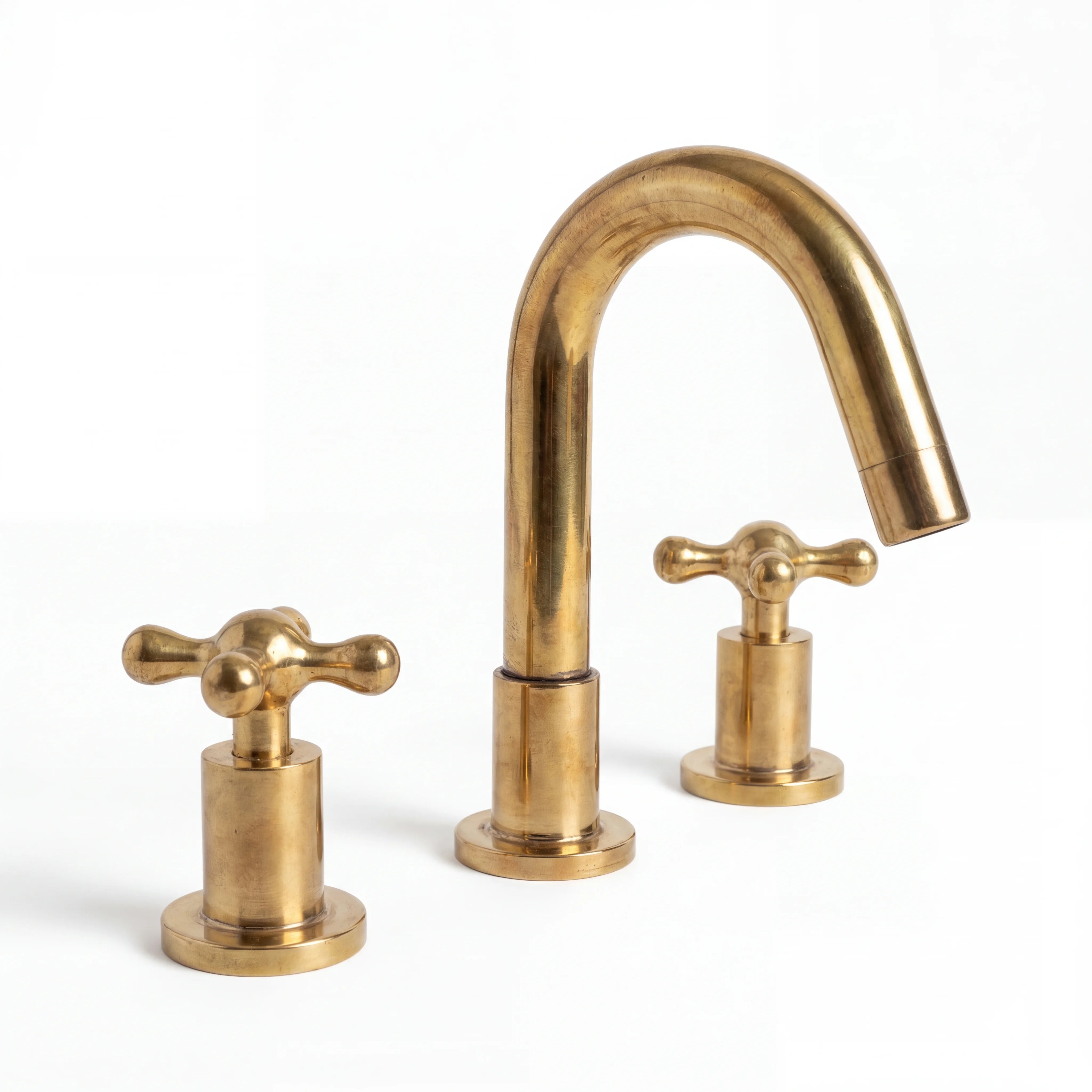 Brass Widespread 3-Hole Bathroom Faucet