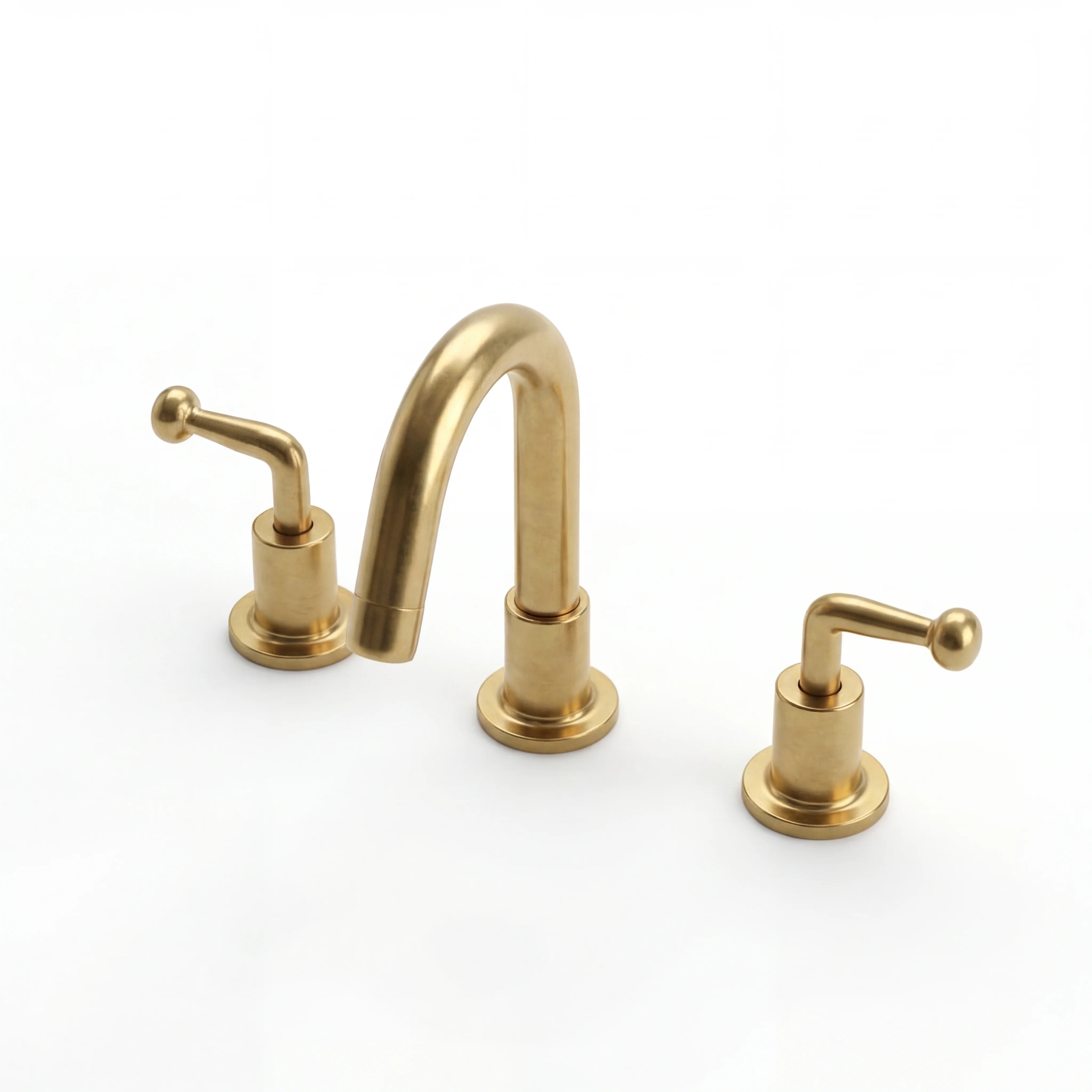 Brass Widespread 3-Hole Bathroom Faucet