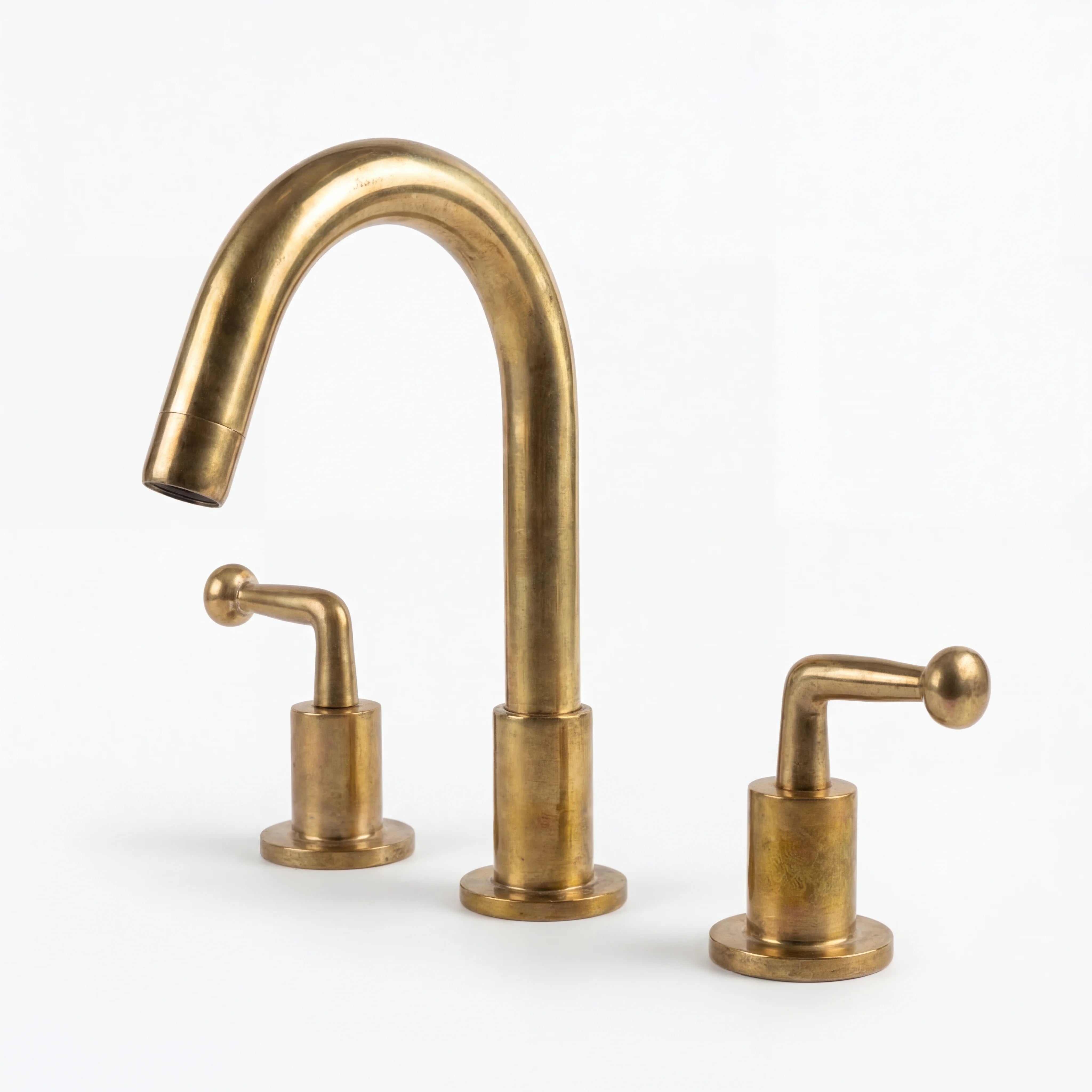 Brass Widespread 3-Hole Bathroom Faucet