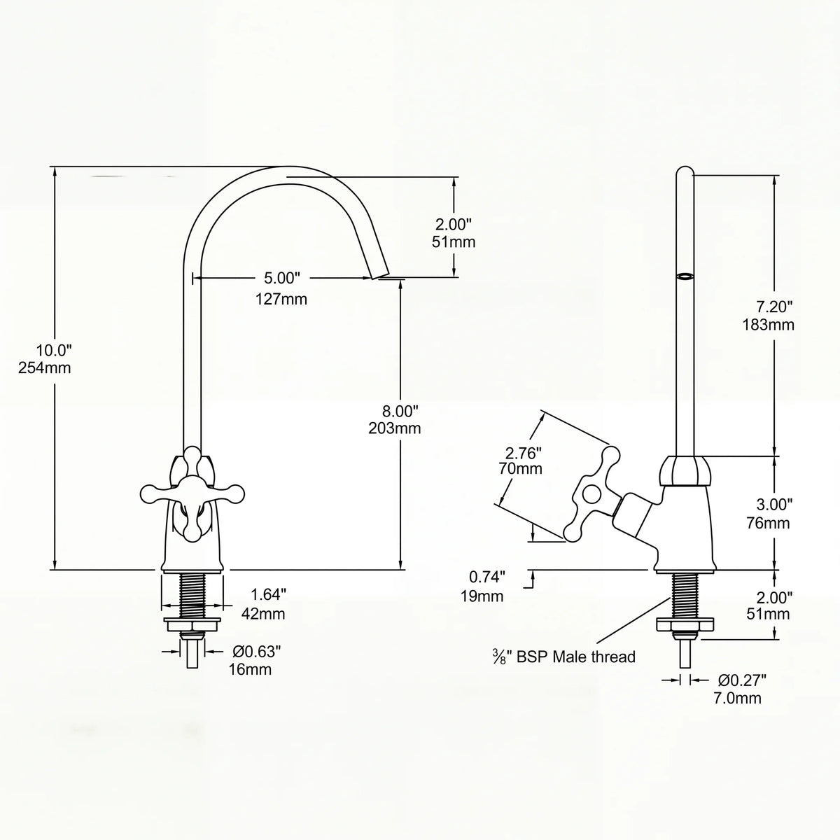Unlacquered Brass RO Water Dispenser technical document 1