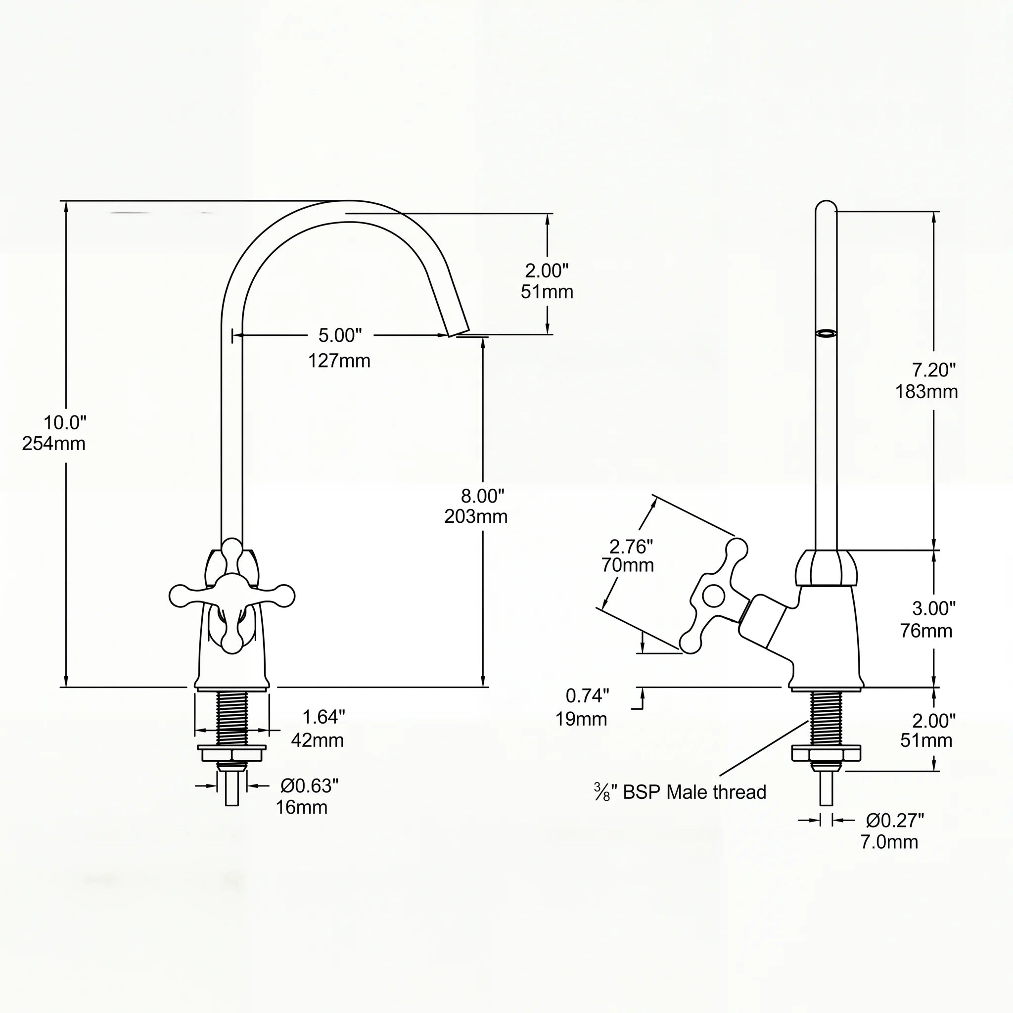 Unlacquered Brass RO Water Dispenser
