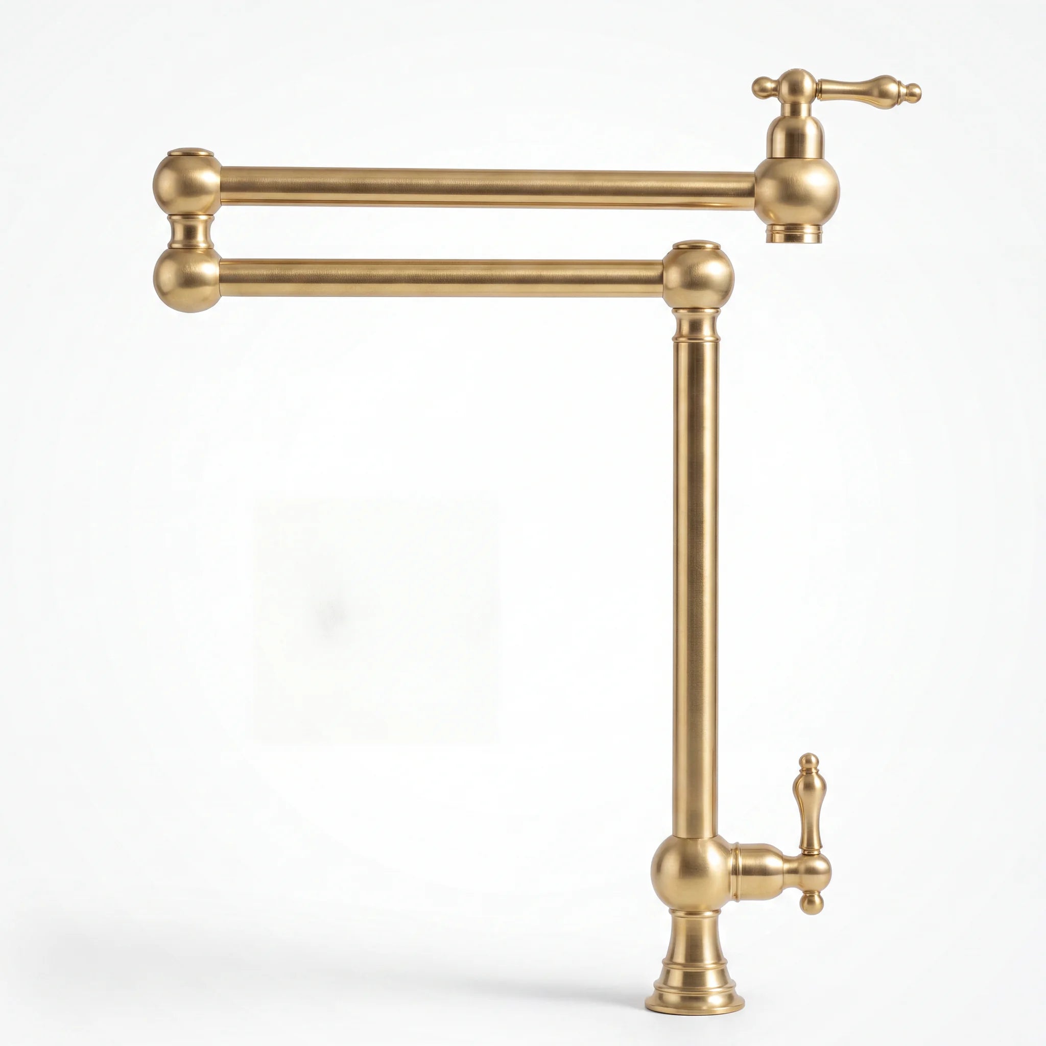 Unlacquered Brass Deck Mount Pot Filler Faucet