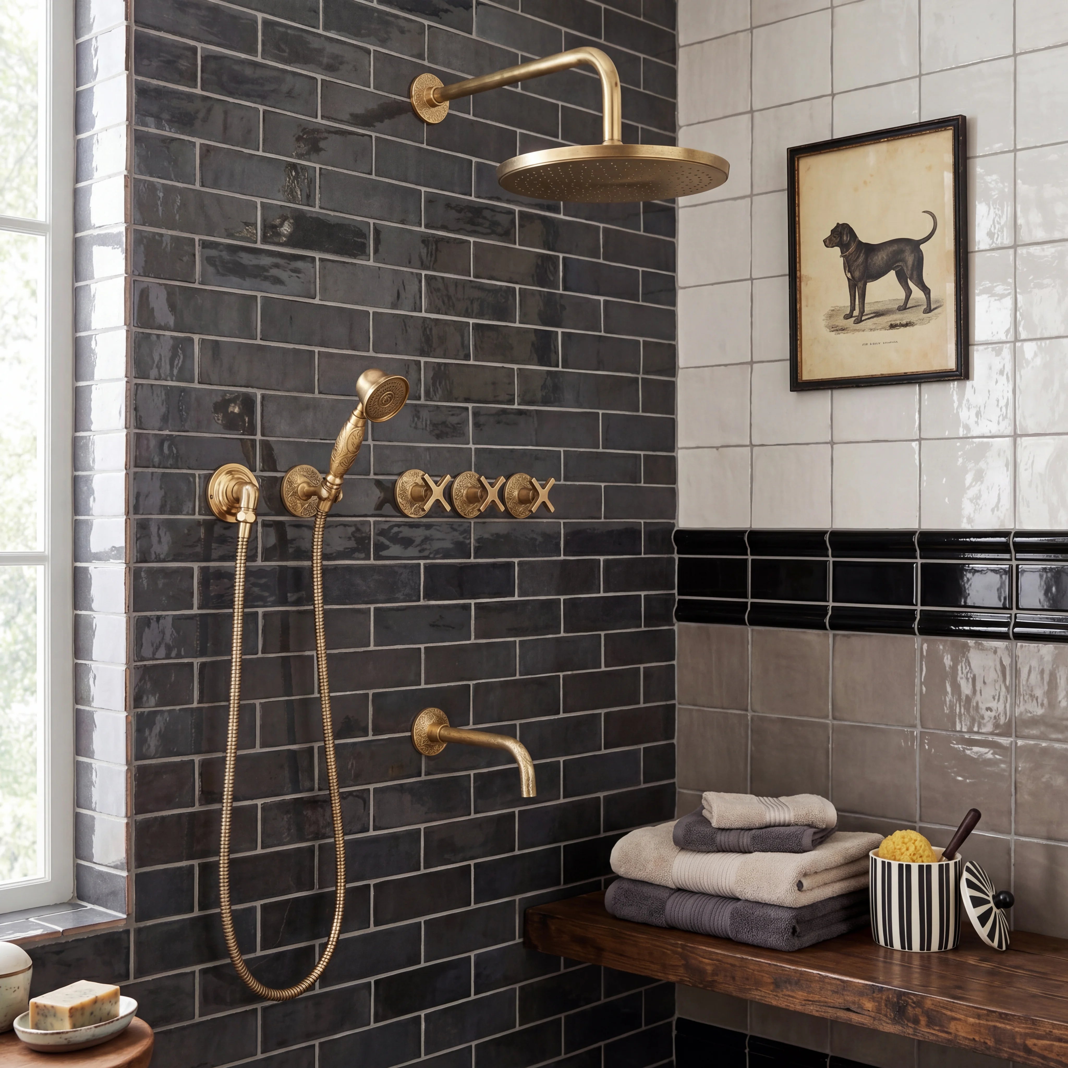 Nara Hand-Engraved Concealed Shower System