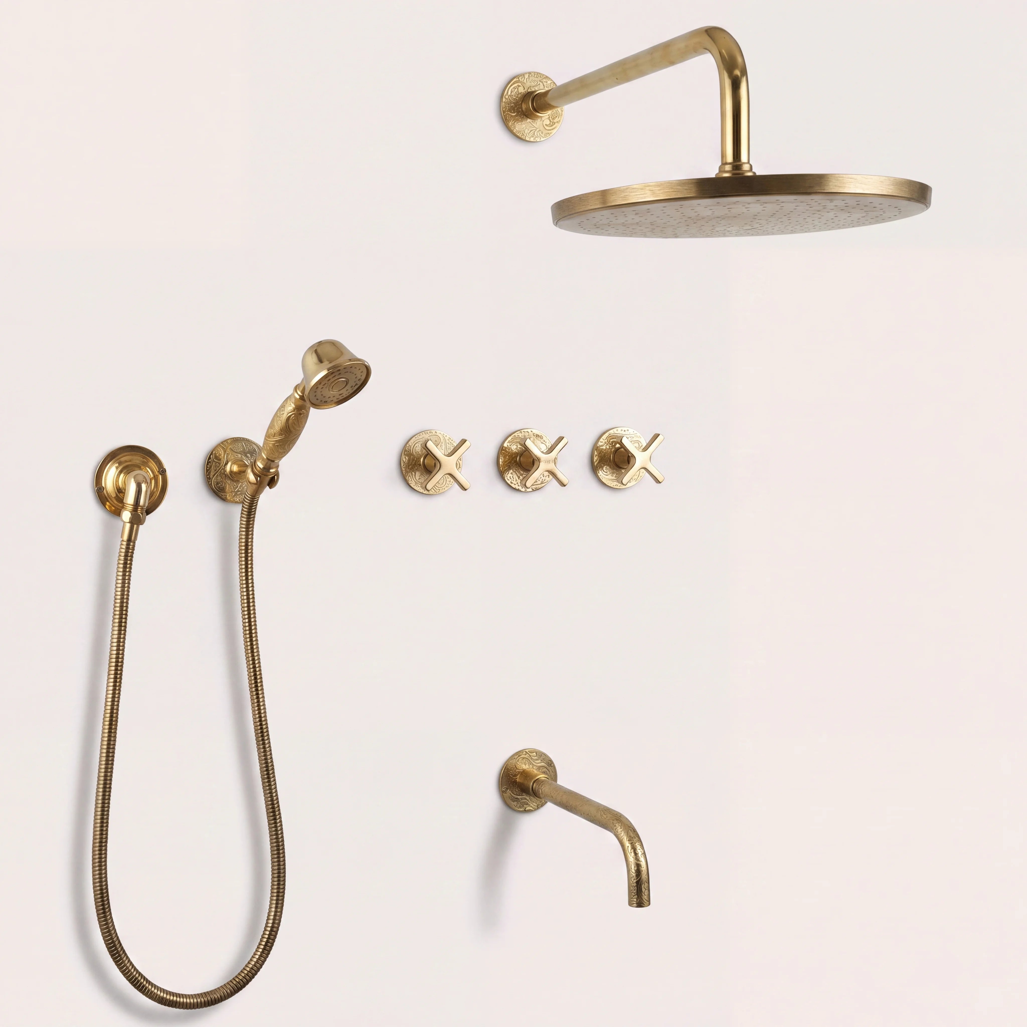 Nara Hand-Engraved Concealed Shower System