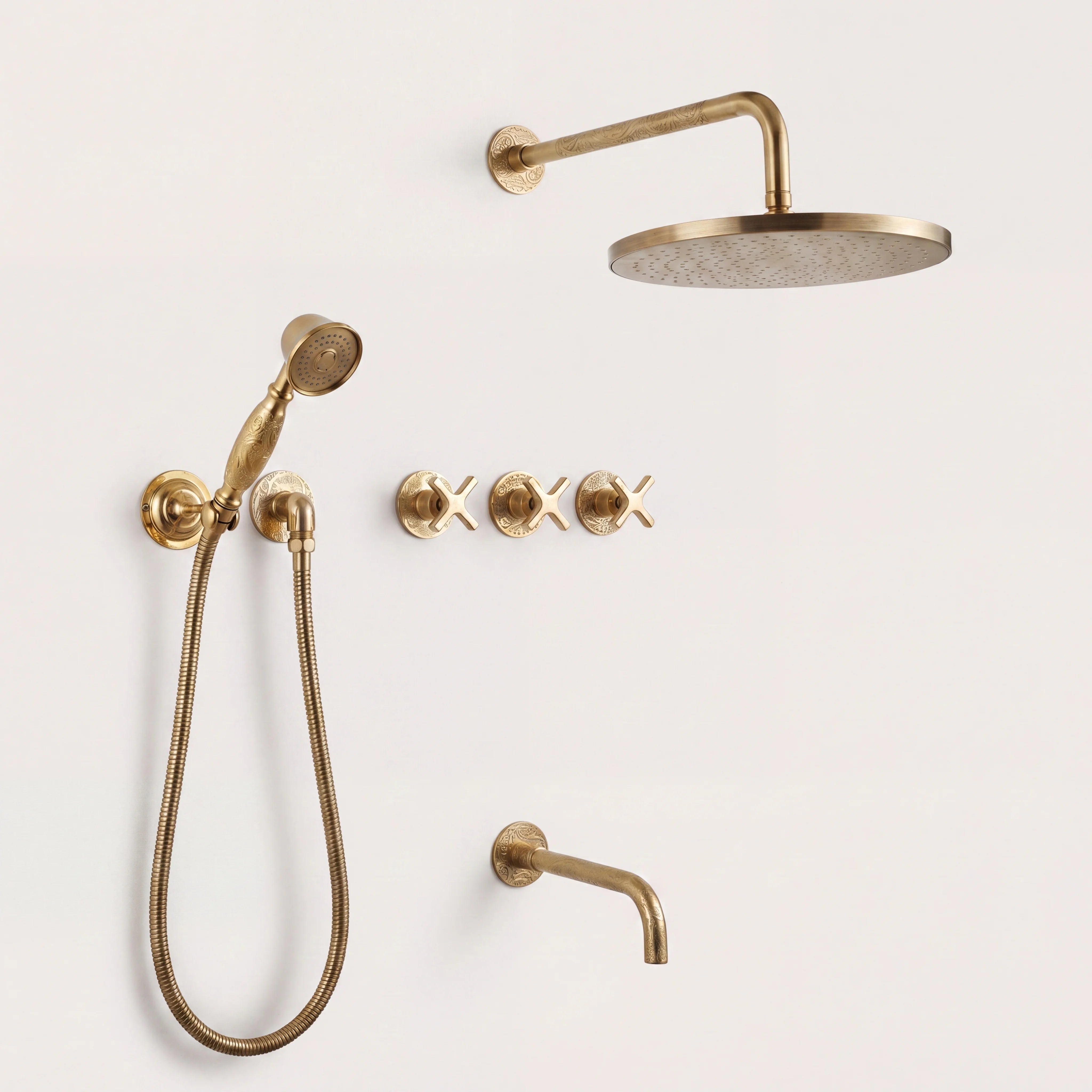 Nara Hand-Engraved Concealed Shower System