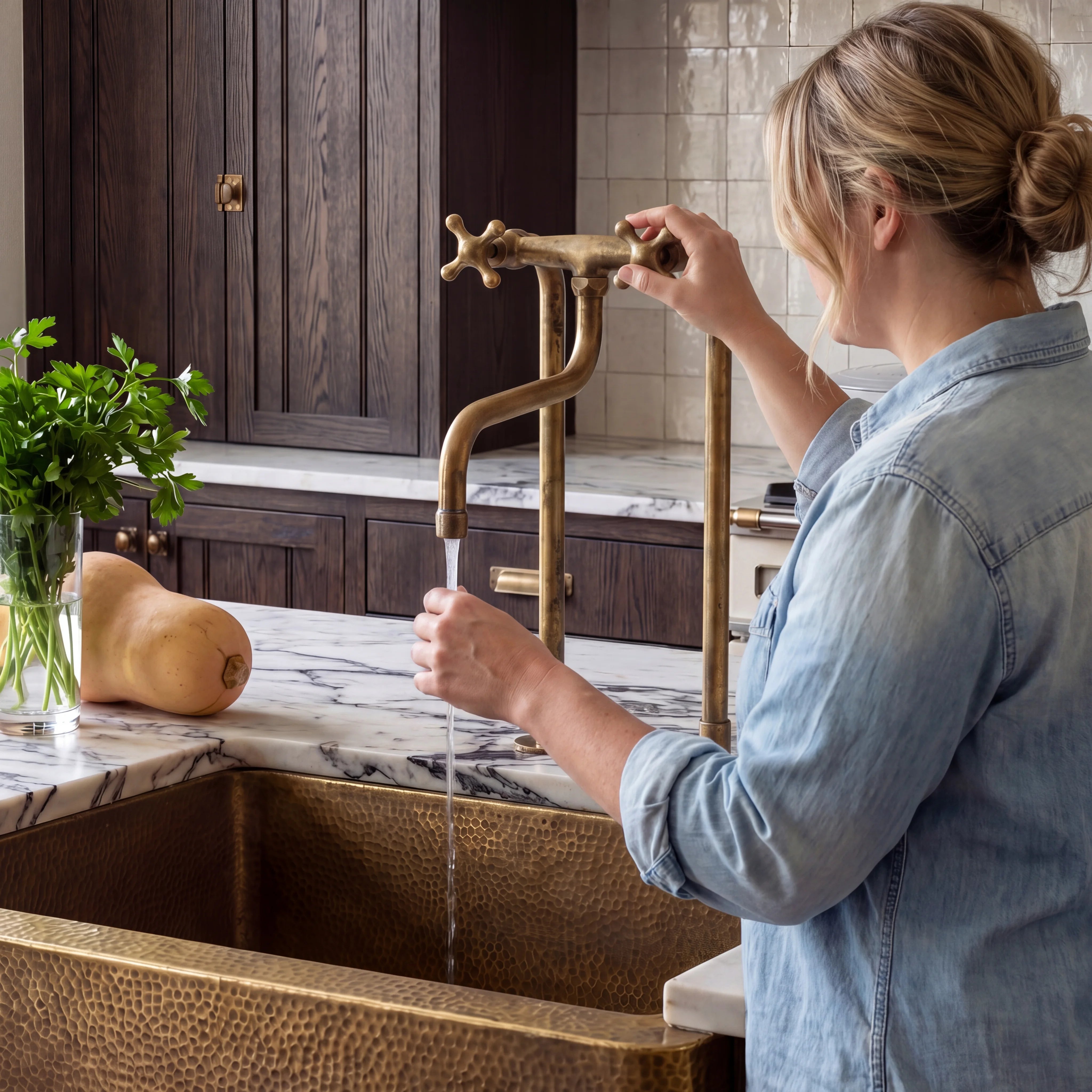 Riser Bridge Kitchen Faucet