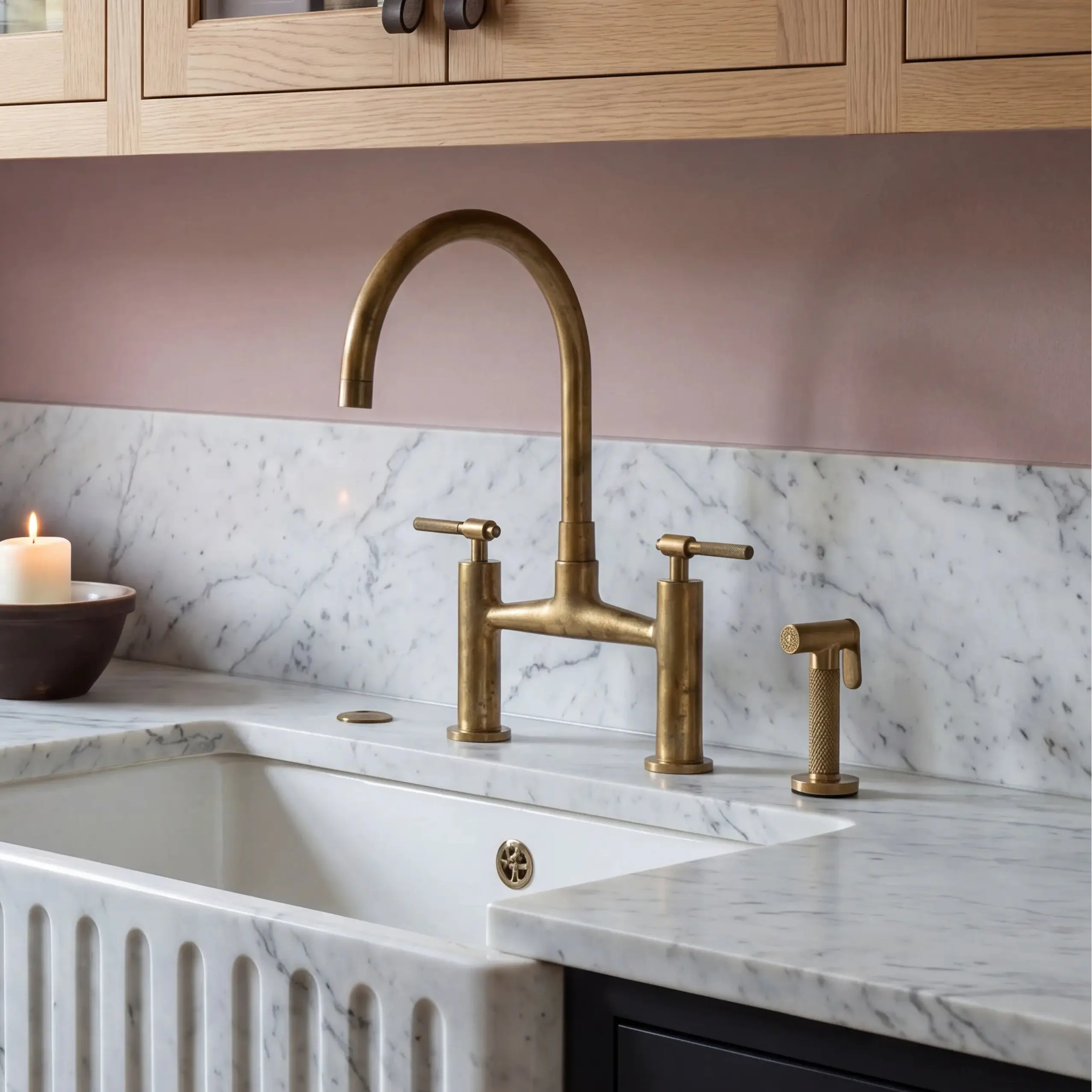Leva Brass Bridge Faucet