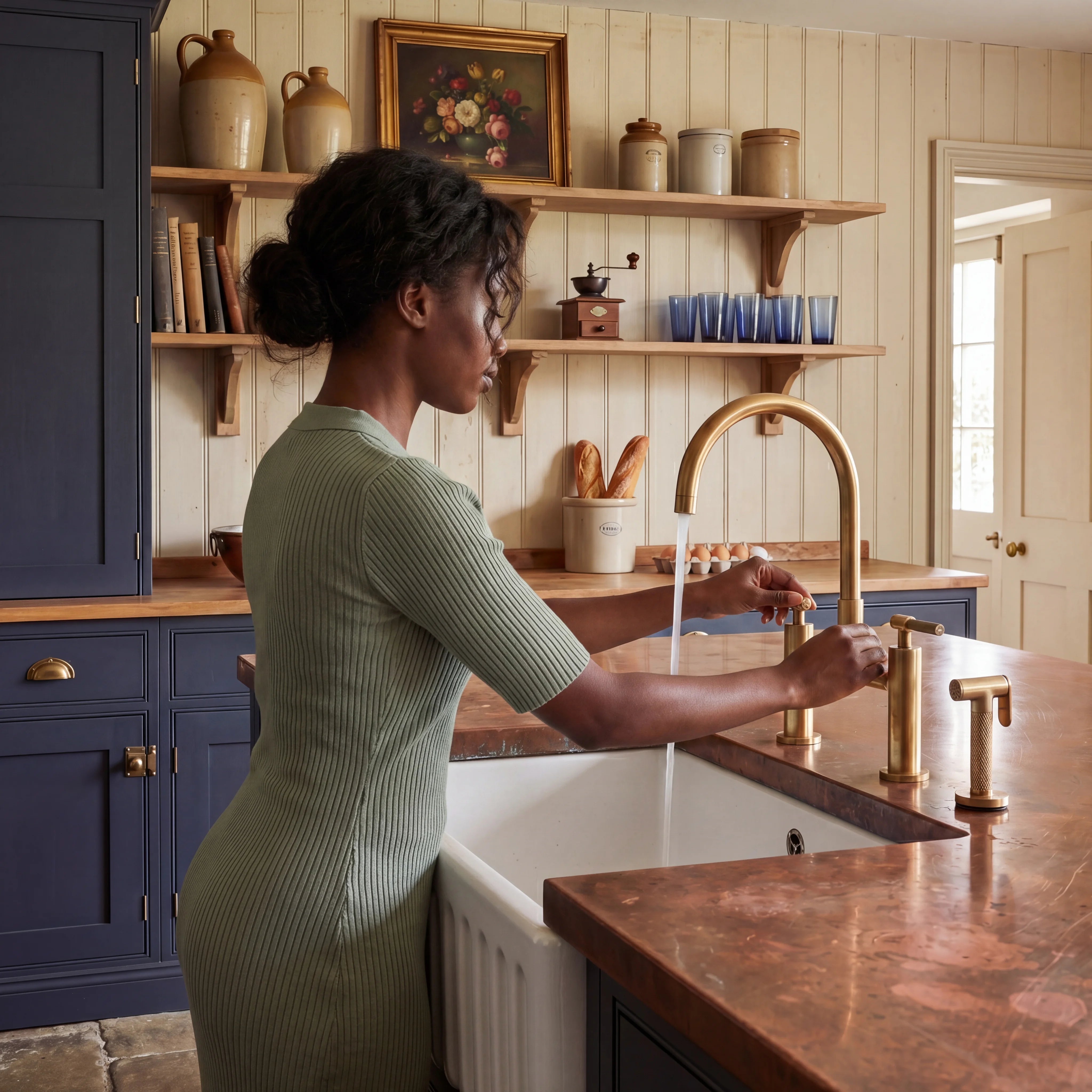 Leva Brass Bridge Faucet