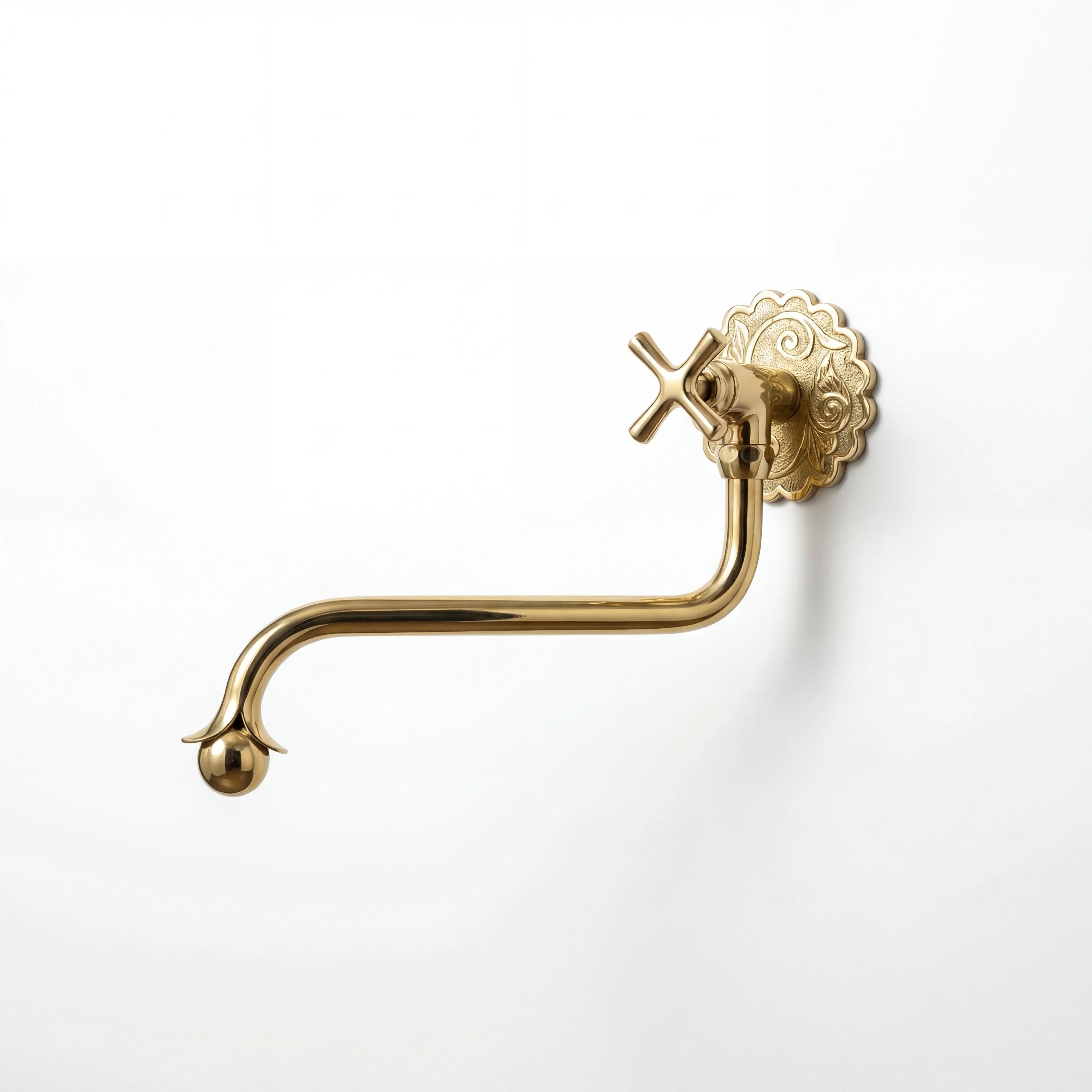 Brass Hand Engraved Pot Filler