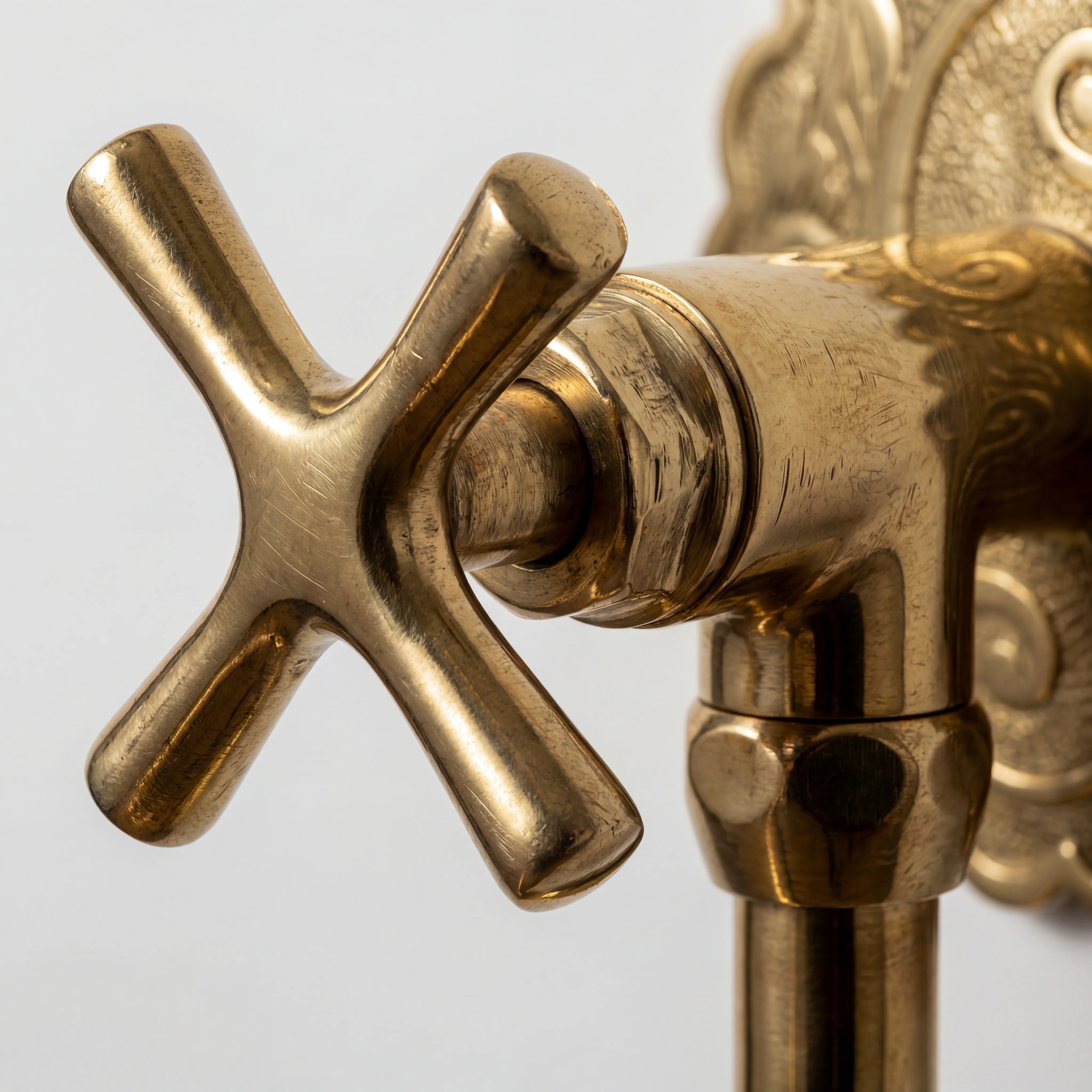 Brass Hand Engraved Pot Filler