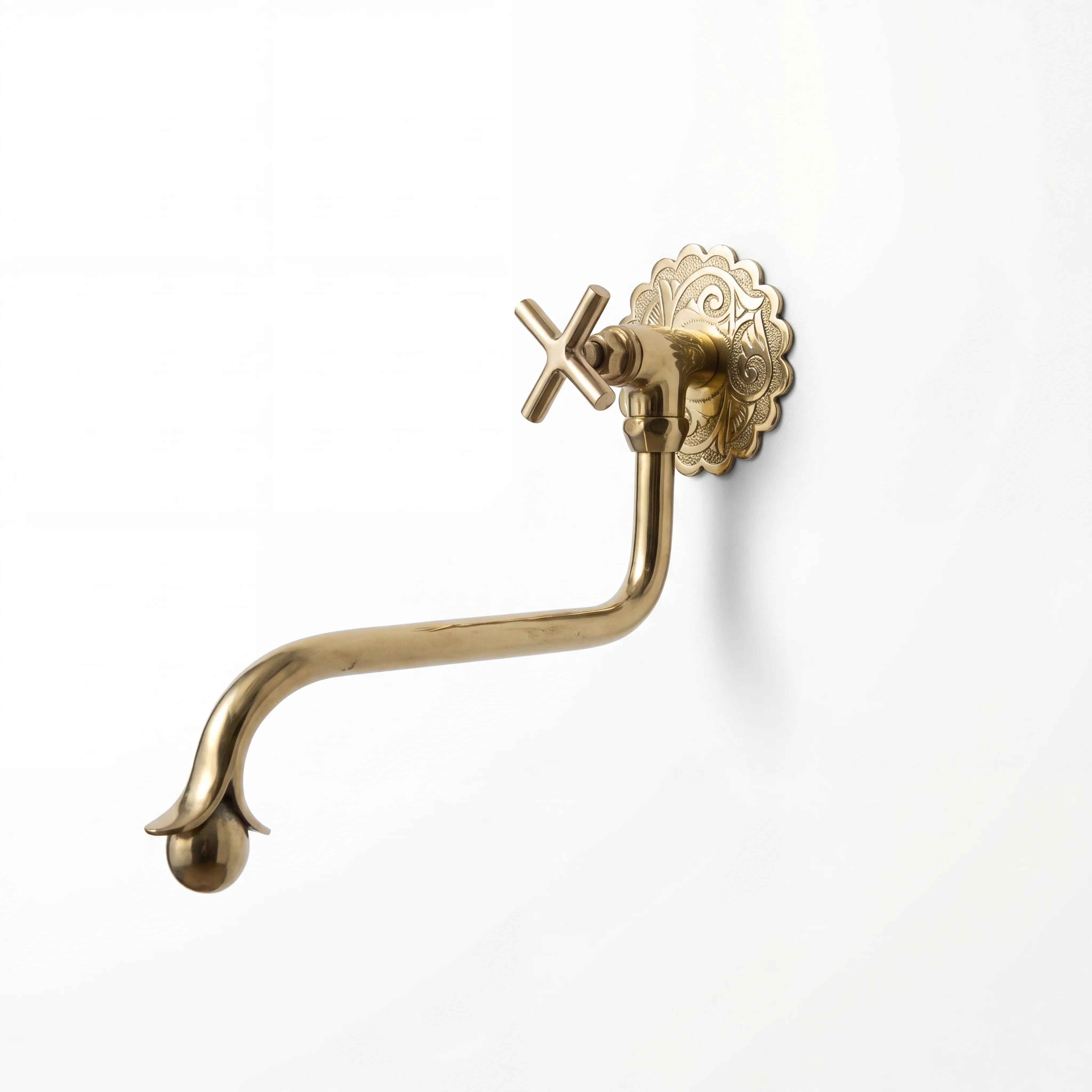 Brass Hand Engraved Pot Filler