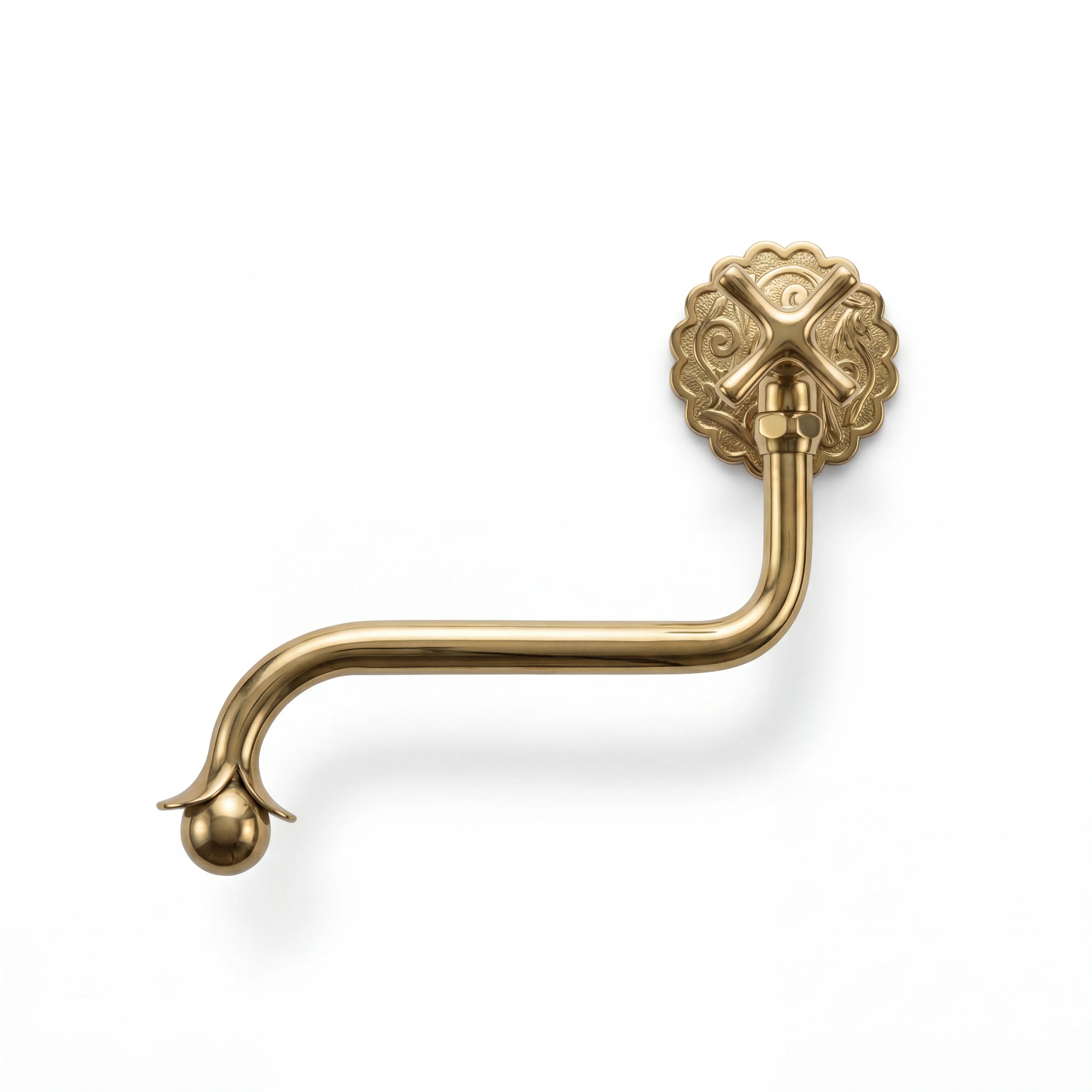 Brass Hand Engraved Pot Filler