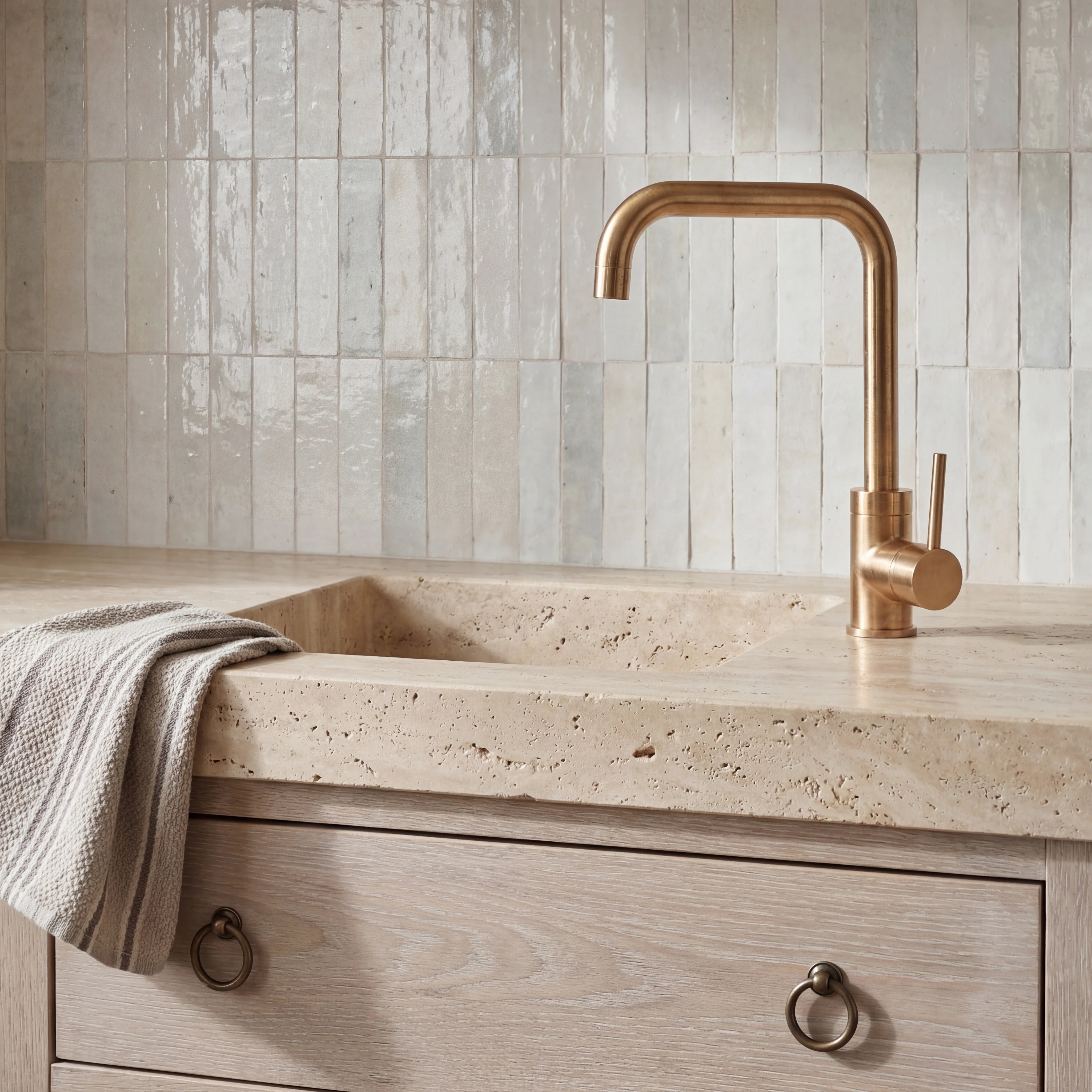 Brass Square Bathroom Faucet