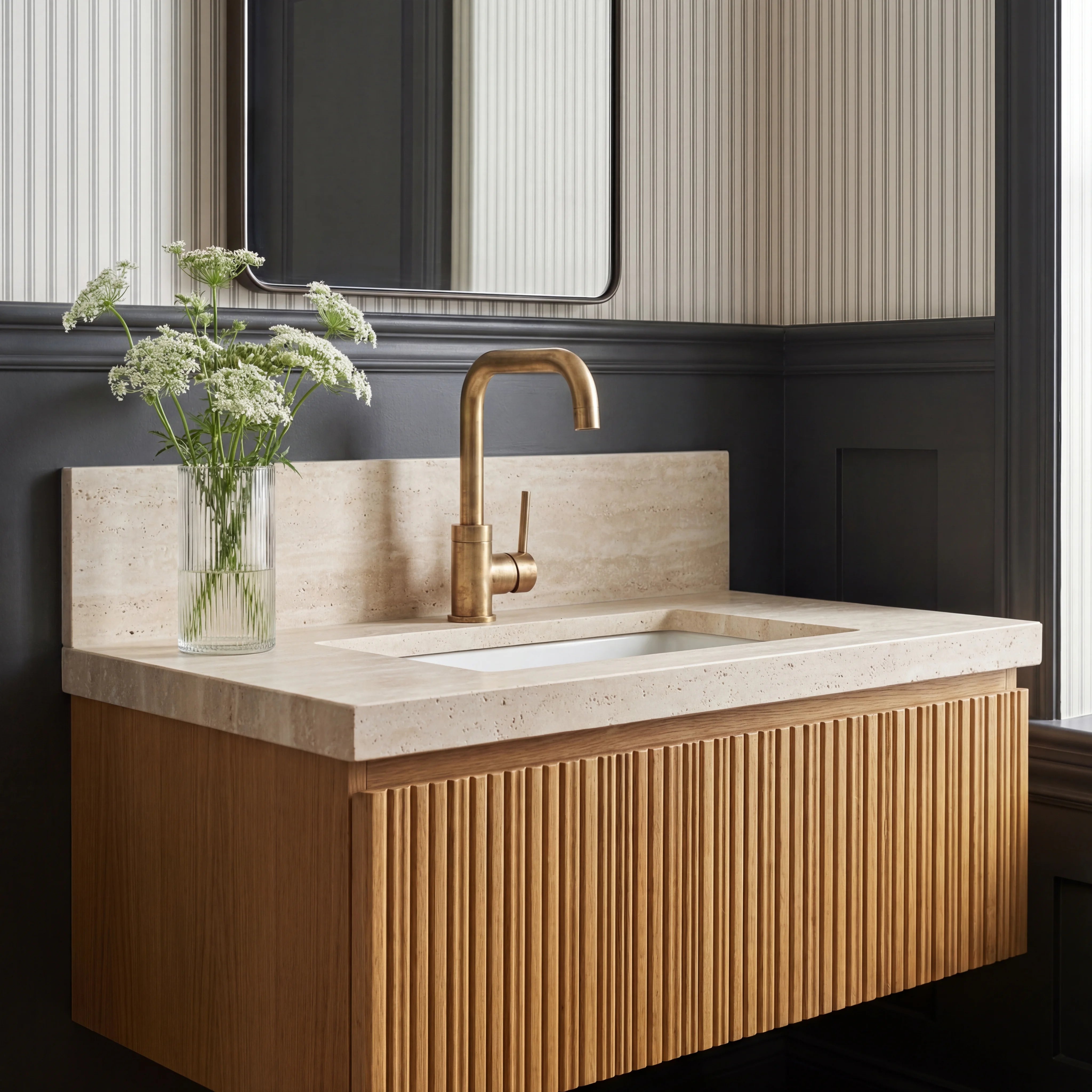 Brass Square Bathroom Faucet