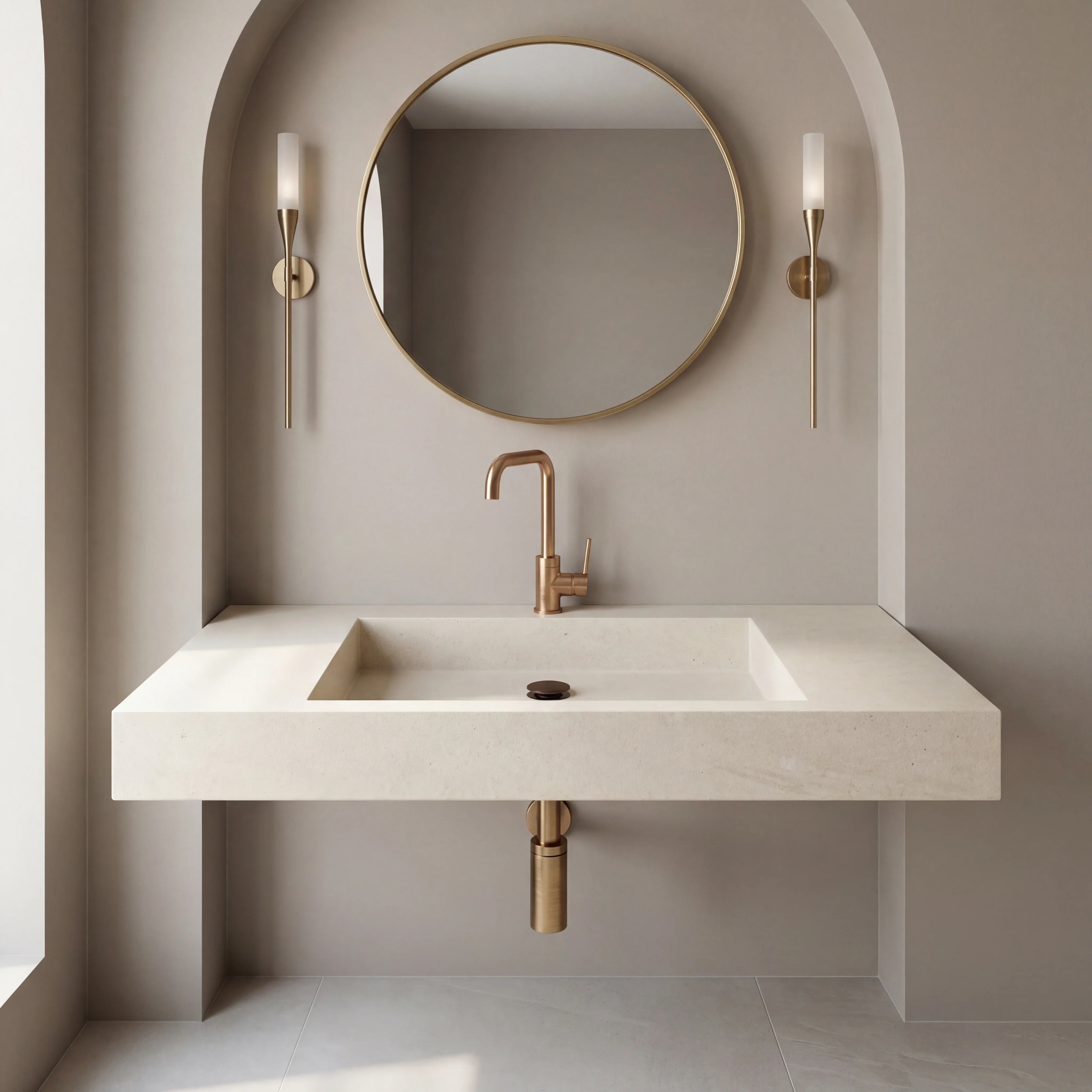 Brass Square Bathroom Faucet