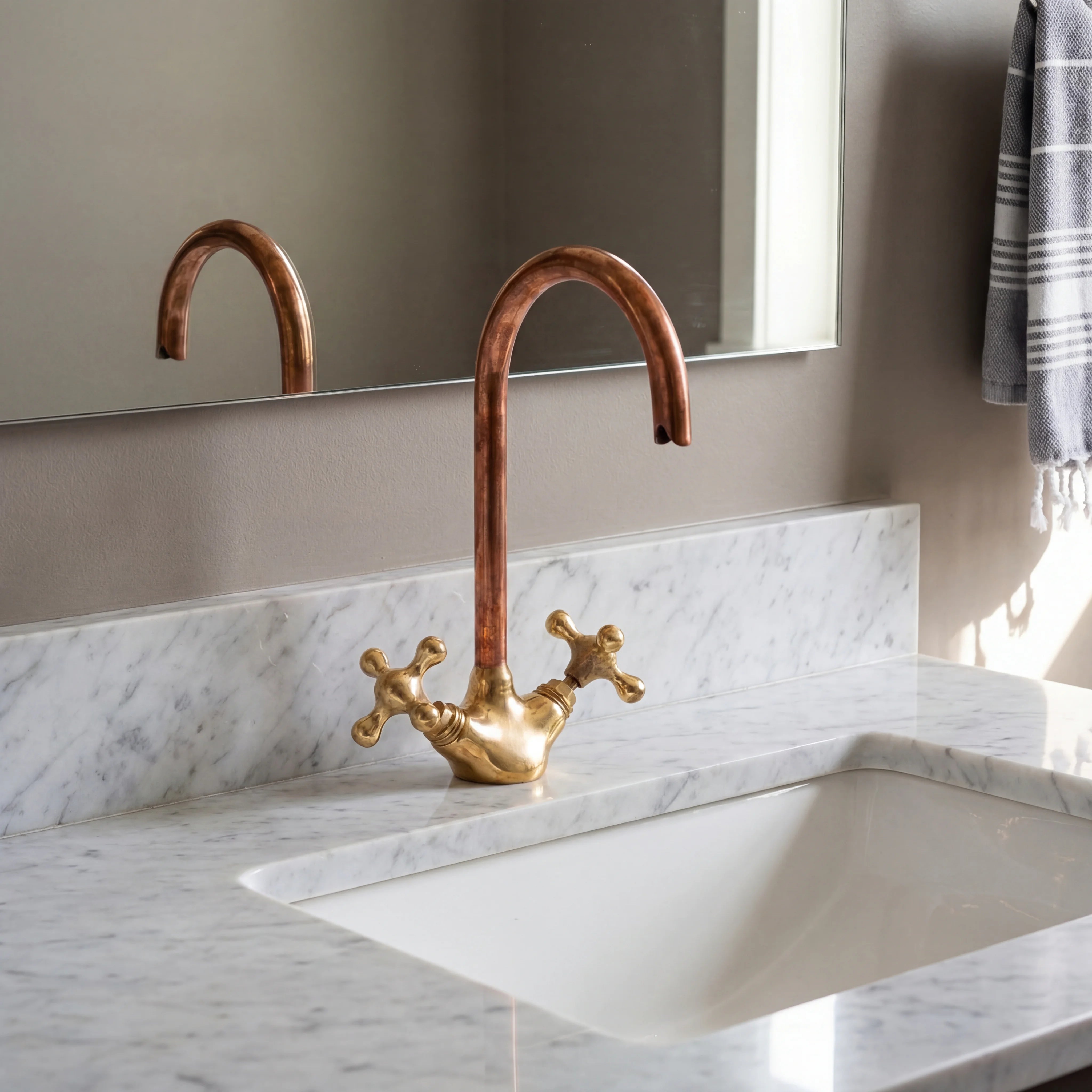 Duo Single Hole Bathroom Faucet