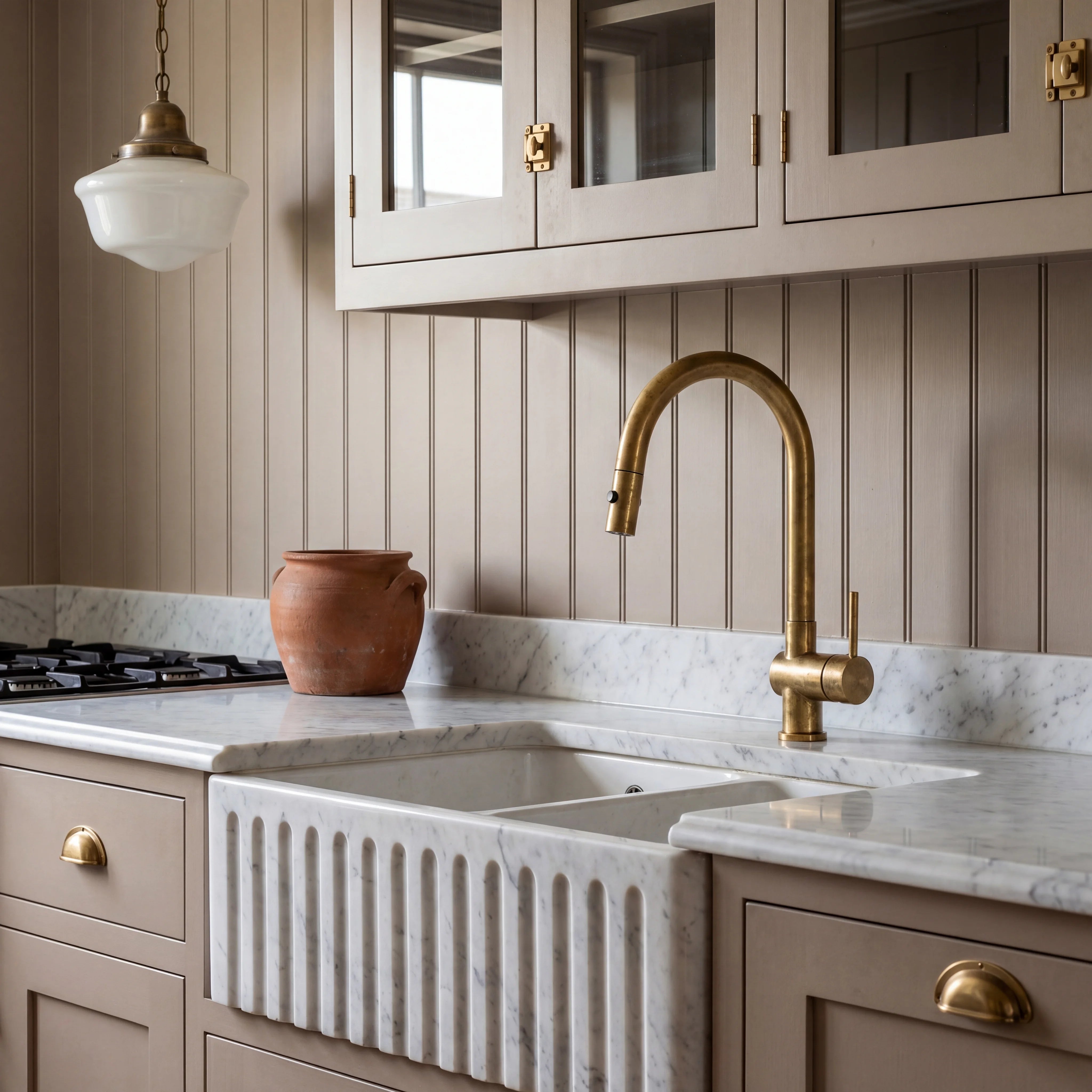 Talo Pull-Down Brass Kitchen Faucet