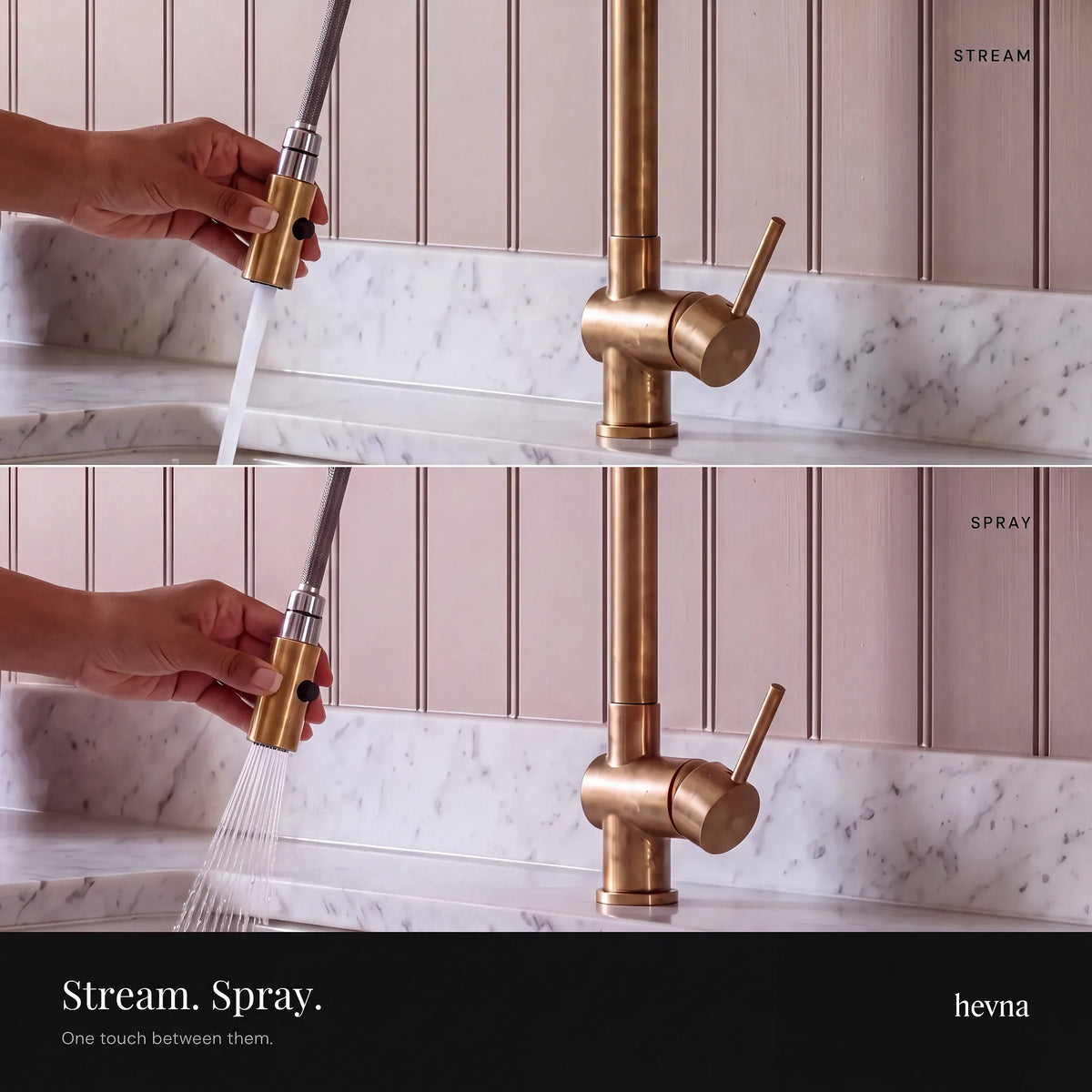 Talo Pull-Down Brass Kitchen Faucet