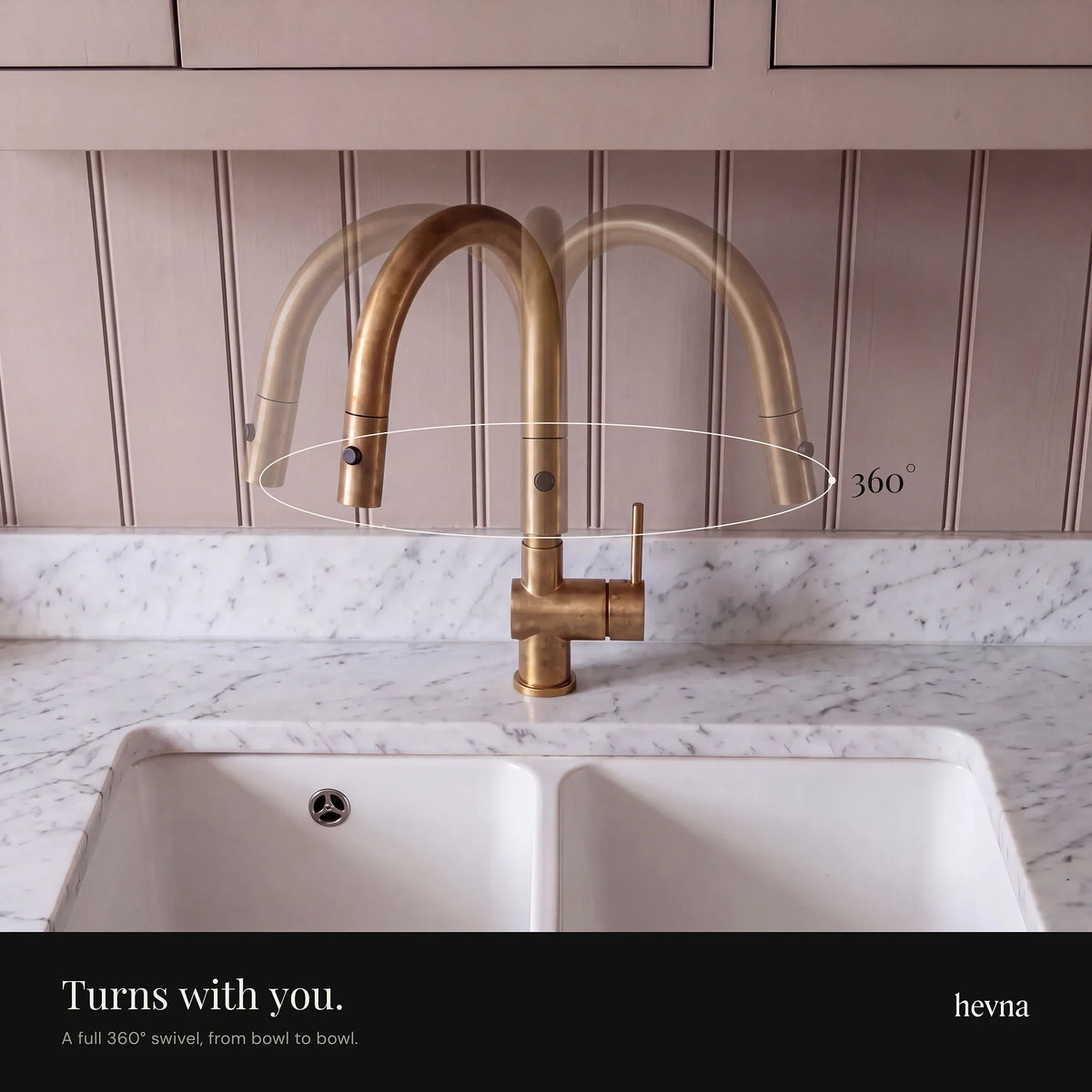 Talo Pull-Down Brass Kitchen Faucet