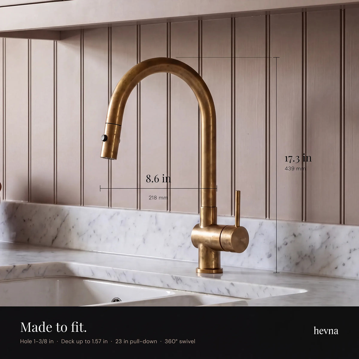 Talo Pull-Down Brass Kitchen Faucet technical document 1