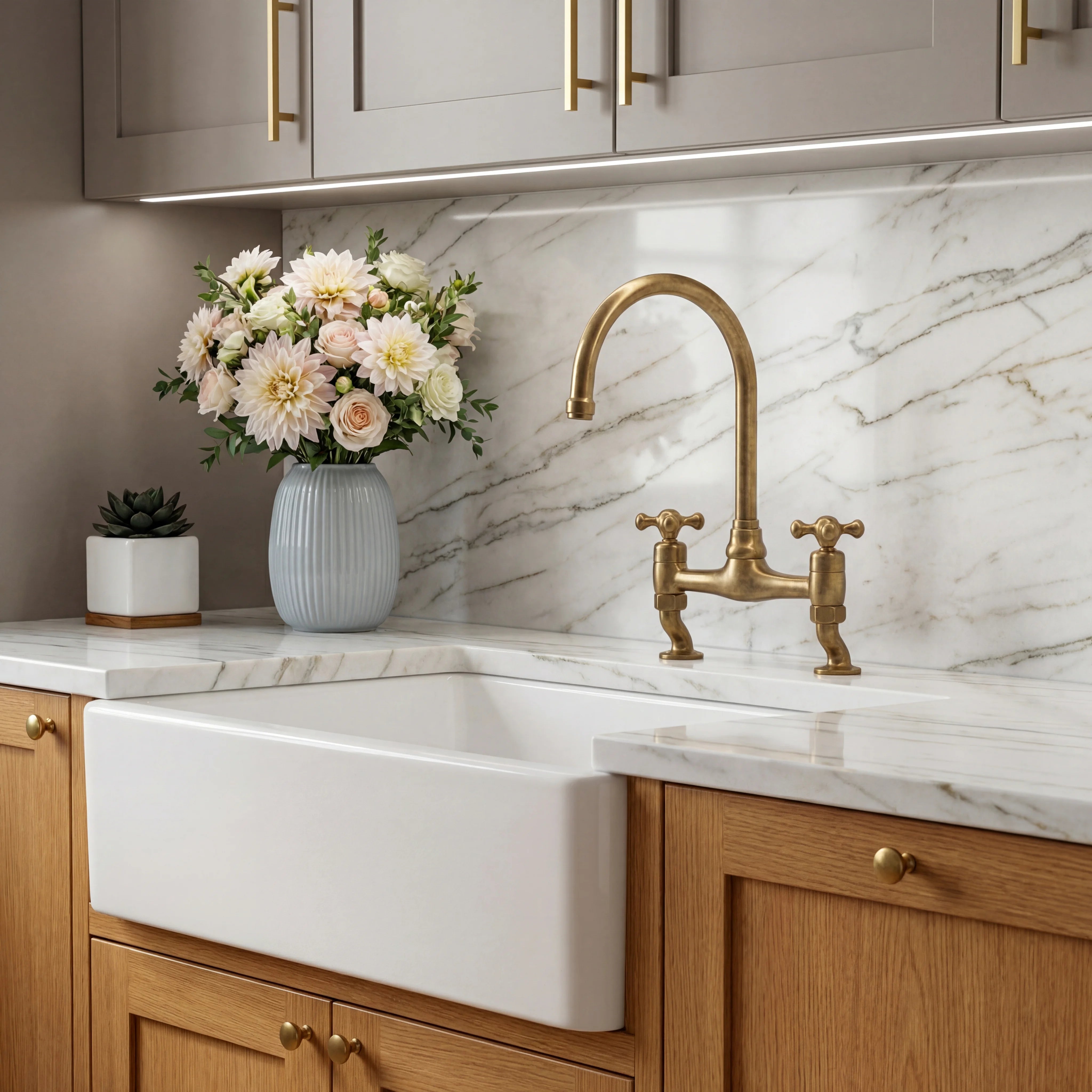 Sena Brass Kitchen Faucet