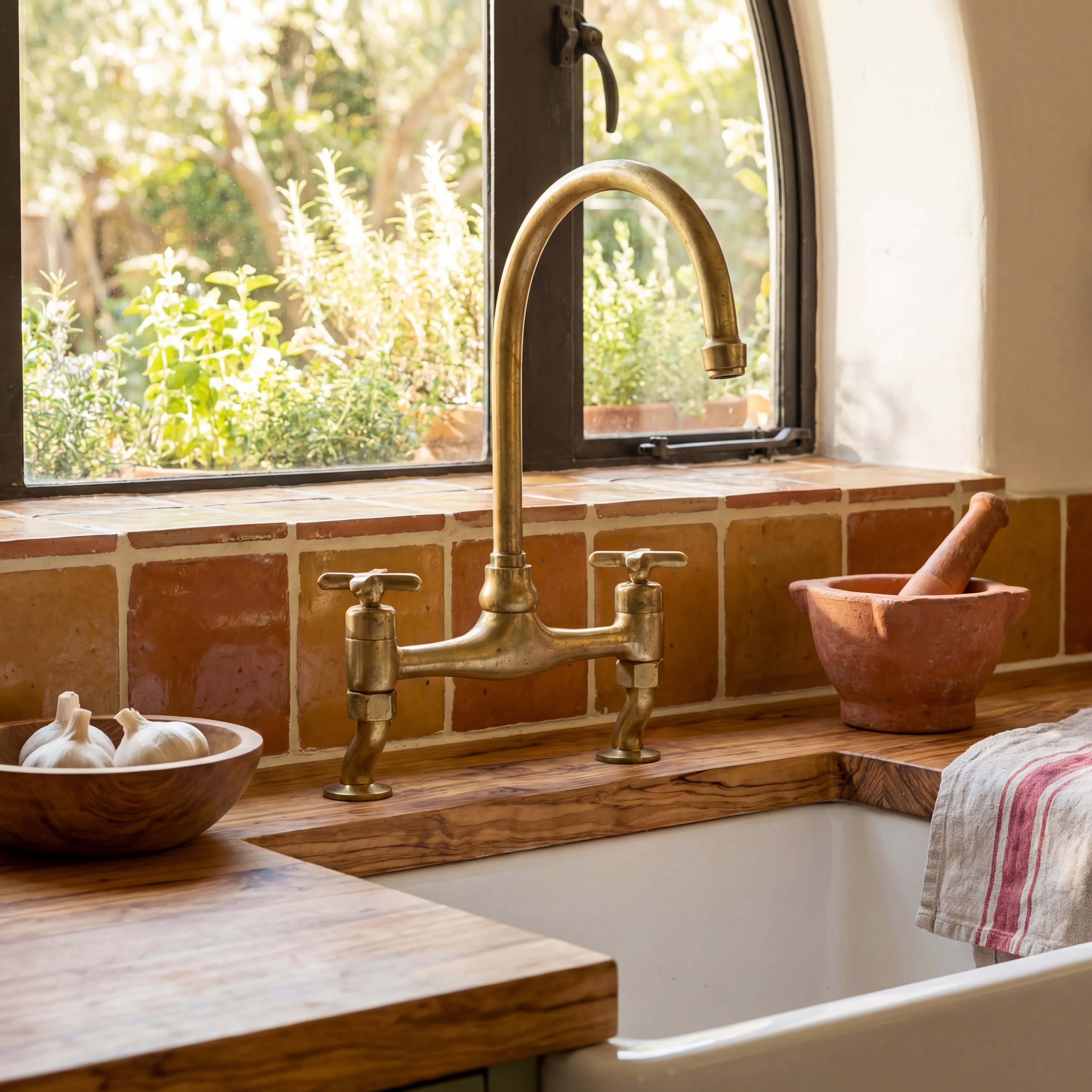 Sena Brass Kitchen Faucet