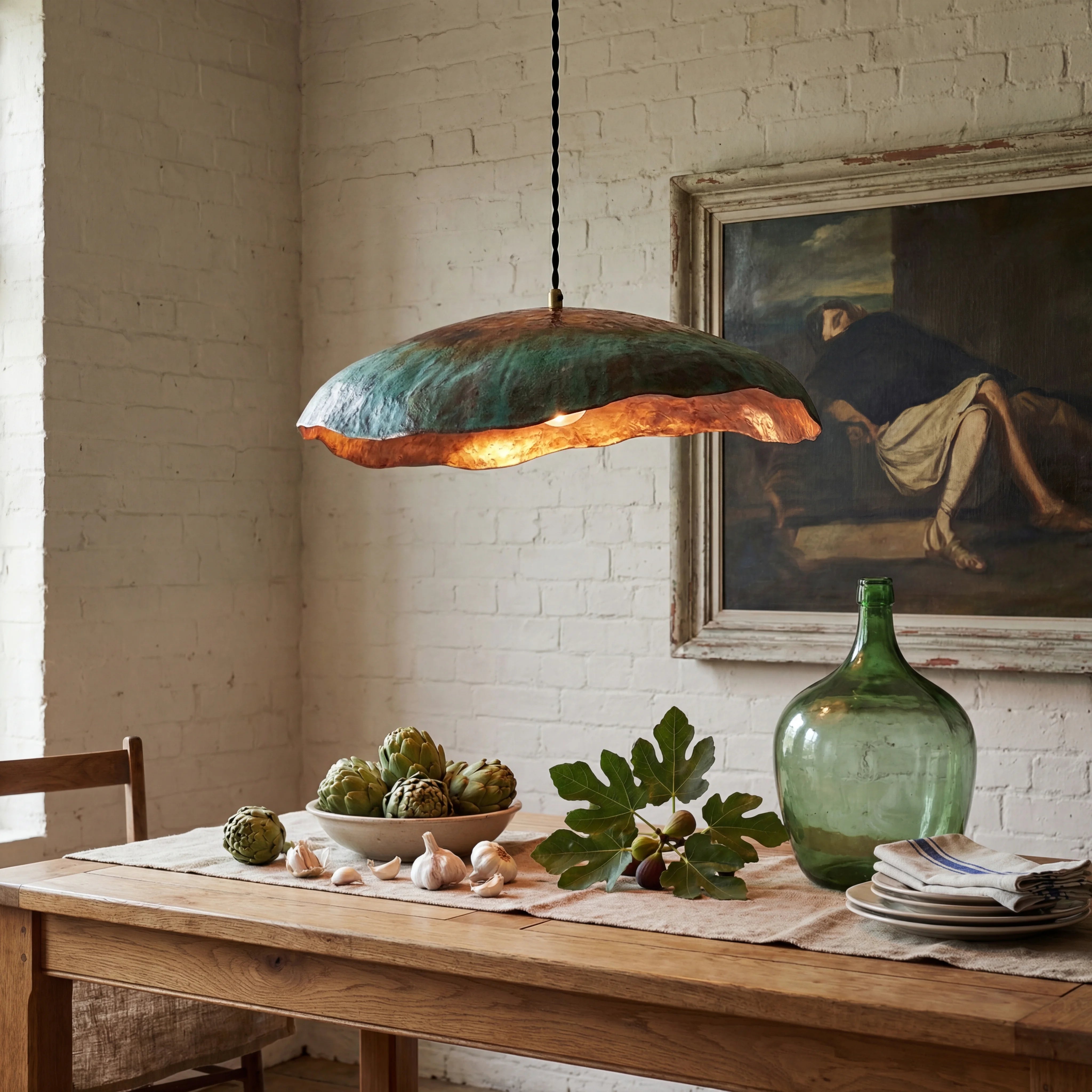 Petal Vintage Copper Hanging Lamp