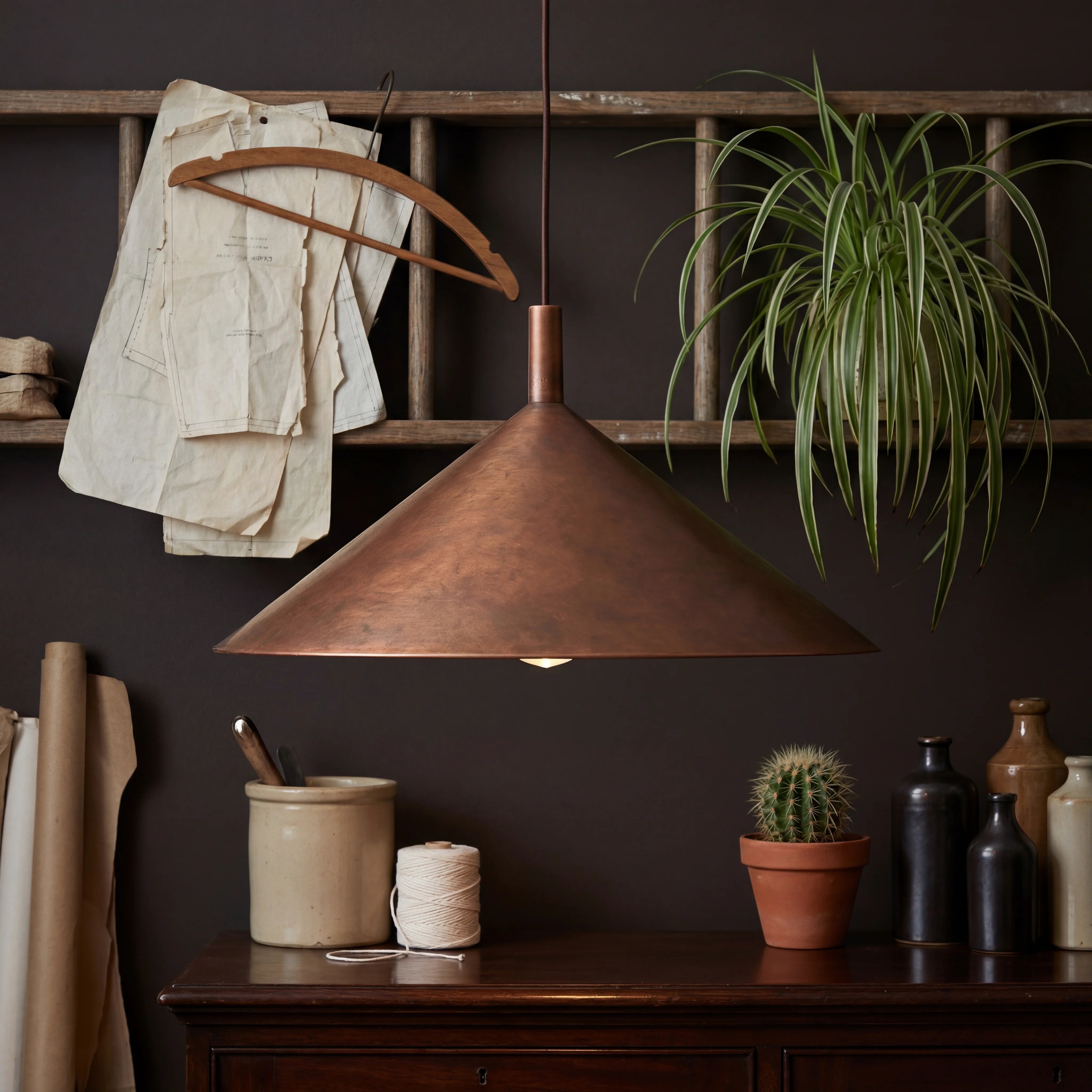 Kono Vintage Copper Pendant Lamp