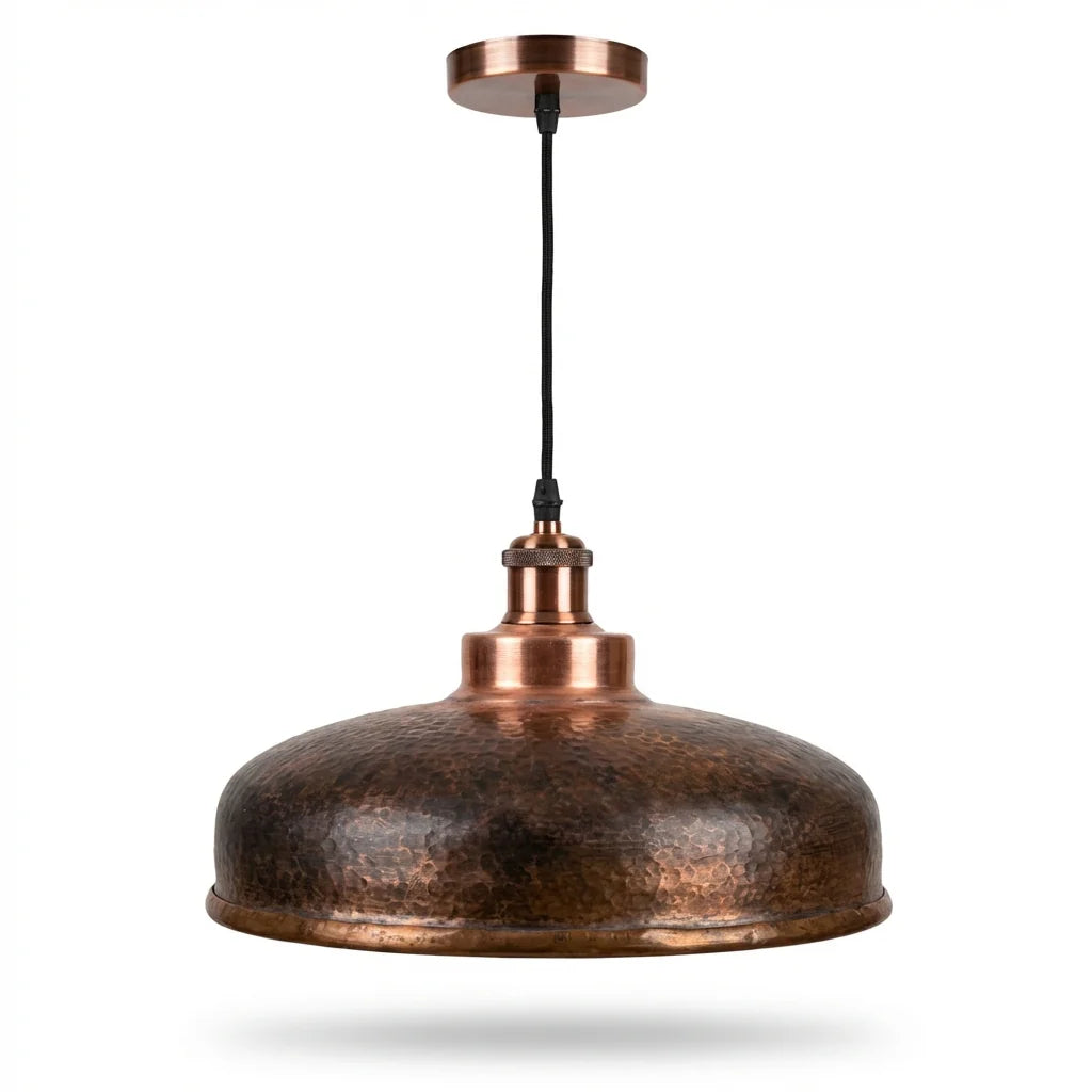 Barn Vintage Hammered Copper Pendant Lamp
