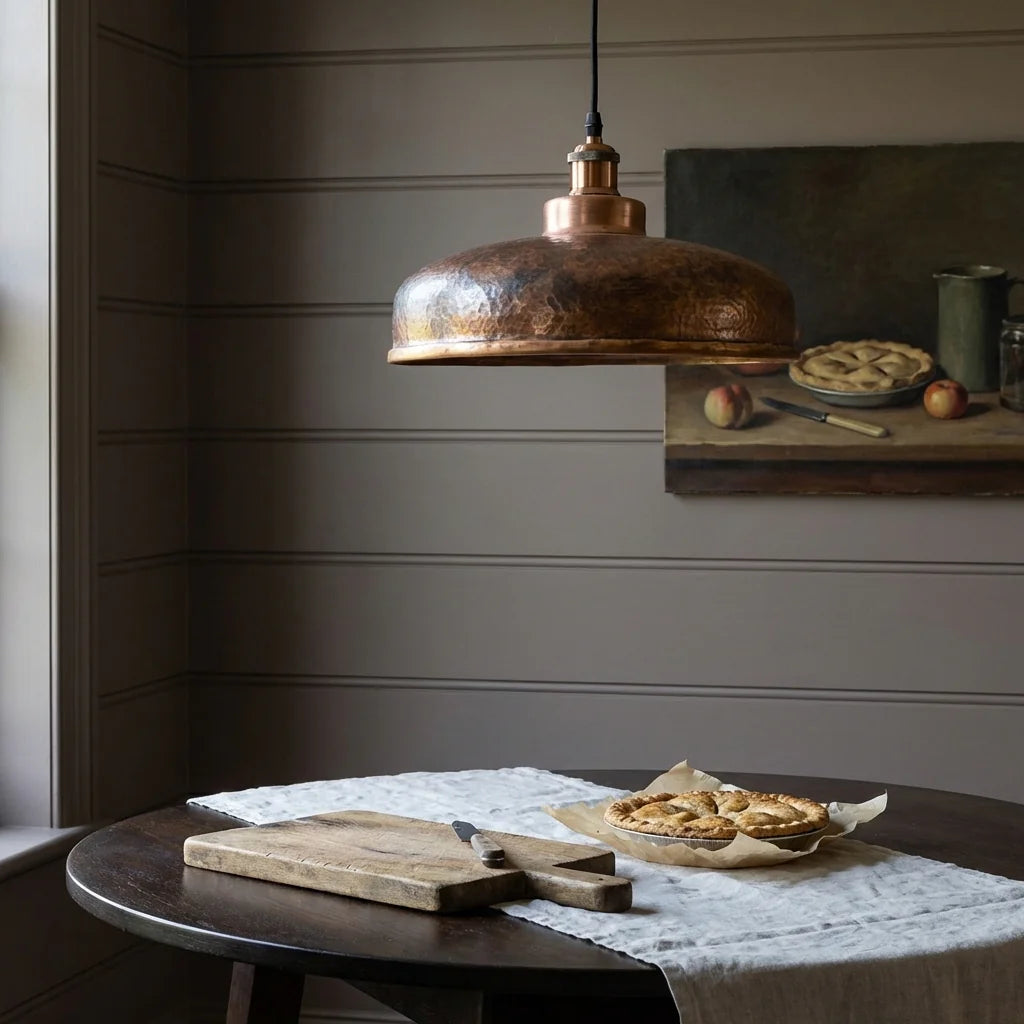 Barn Vintage Hammered Copper Pendant Lamp